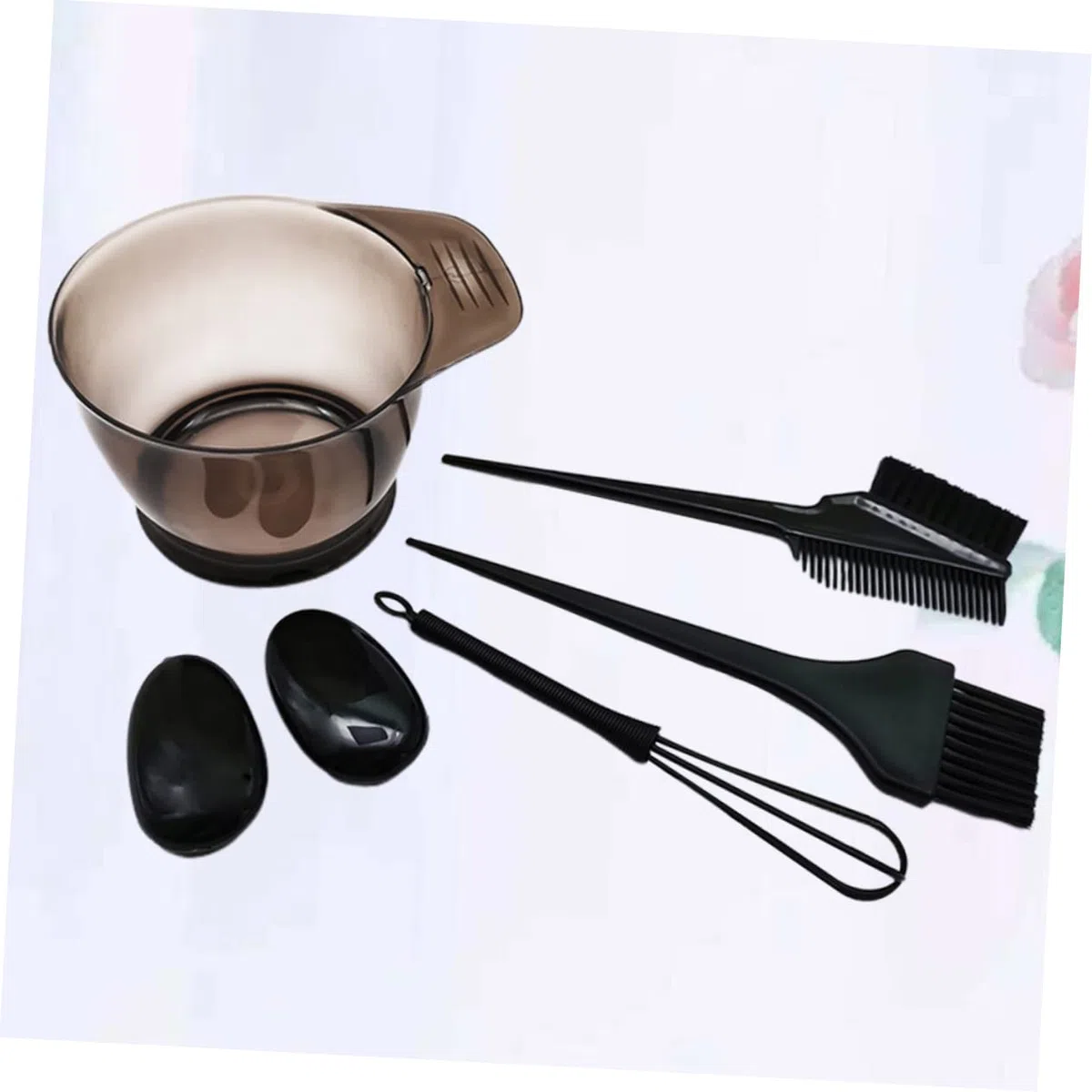 5pcs Cepillos de mezcla de pelo Peine Mezclador Bowl Set Set de Color de Cabello Salón Herramienta de Coloración de Cabello Kits de Color de Cabello Juego de Cinco Piezas Lavar Los Platos