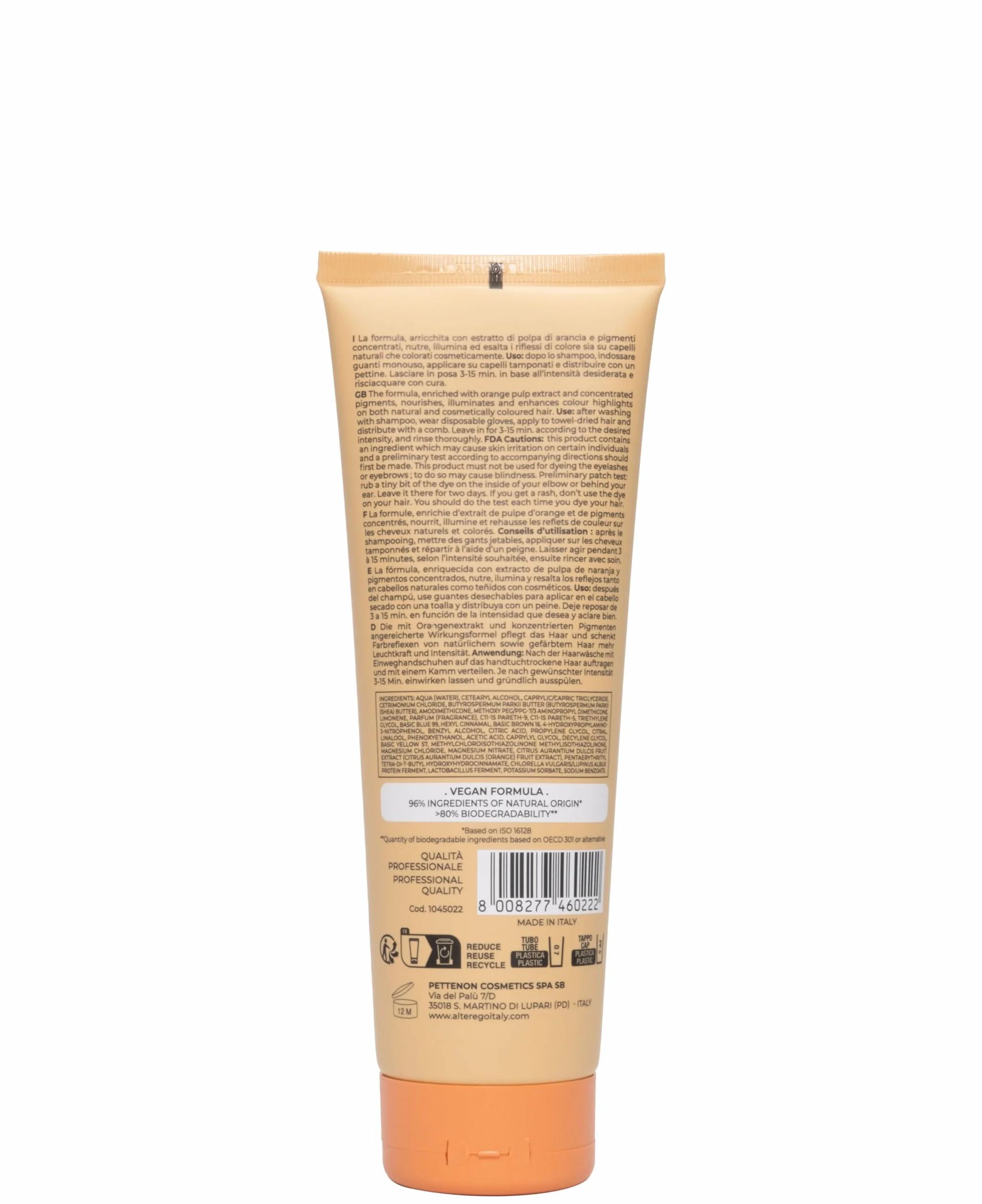 ALTEREGO ITALY PASSION COLOR MASK SPICY CHOCOLATE, MASCHERA COLORANTE NUTRIENTE, 250ML