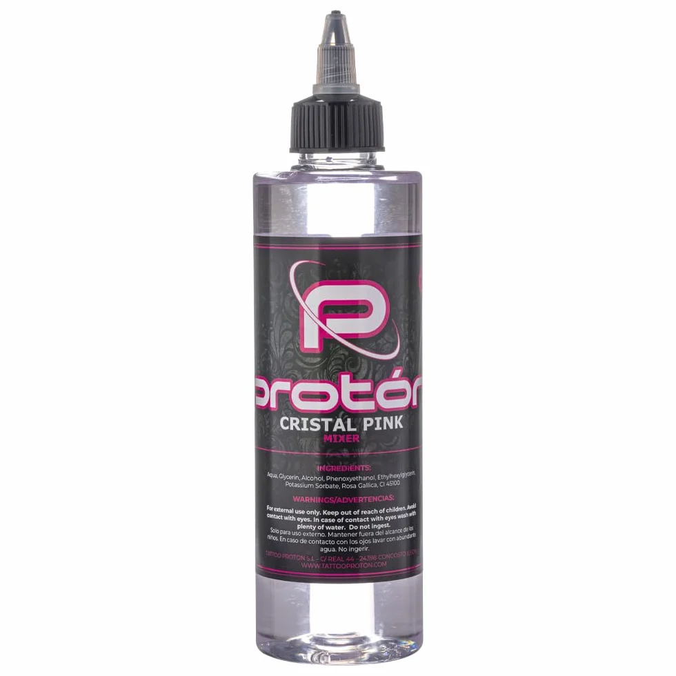 Proton Cristal Pink - Mixer - 250ml / 8.5 Oz. Diluyente tintas tatuaje.