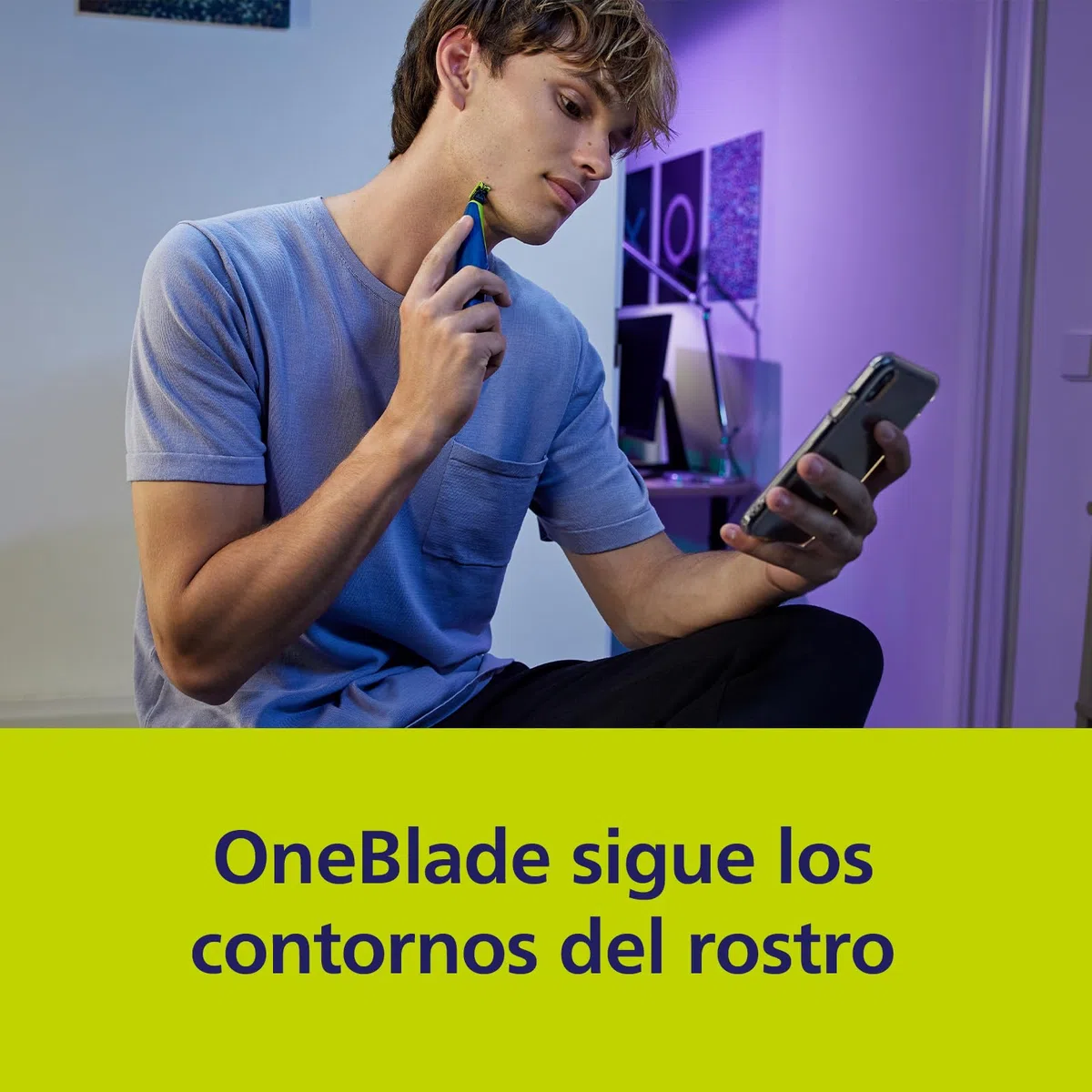 Philips OneBlade First Shave cuchillas, compatibles con todos los mangos OneBlade y OneBlade Pro, para piel facial muy sensible, 2 unidades (modelo QP225/50)