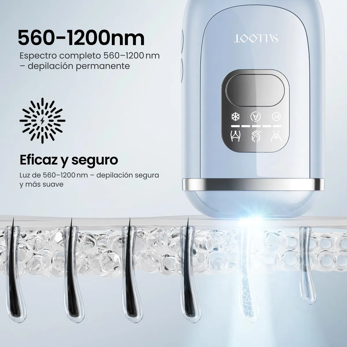 2026 Nuevo modelo Depiladora Laser para Mujer, Pulsos Duales 78W Potente 22J y Tecn IGBT, Depilación láser con Sapphire Ice 4 °C, Indolora, Eficaz, Permanente, Adecuado para bikinis y axilas