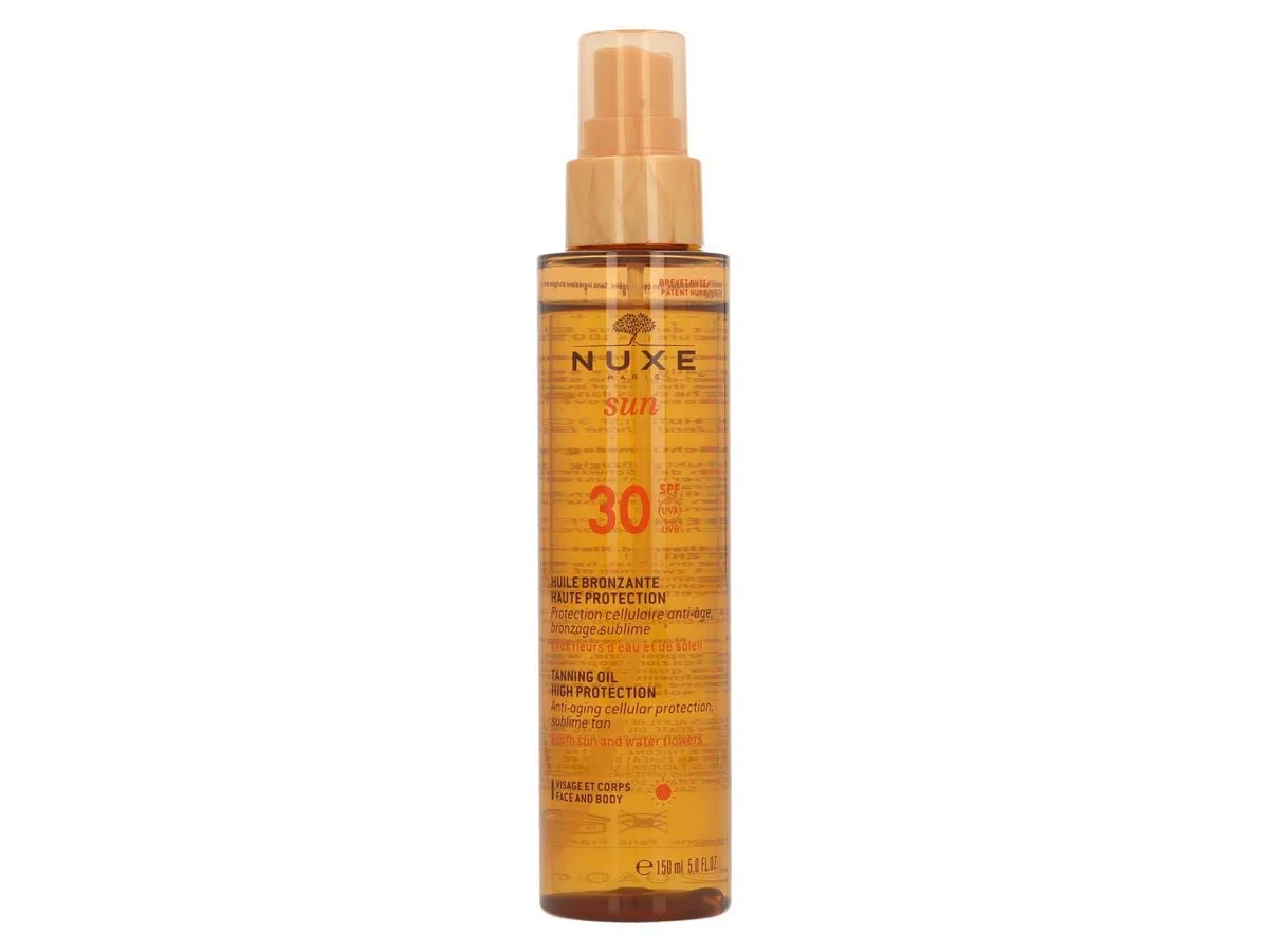 Nuxe Sun Tanning Oil Face And Body Spf30 150ml