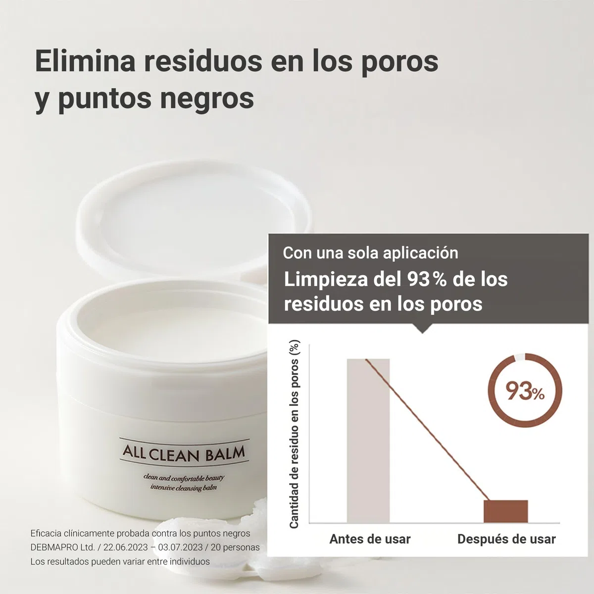HEIMISH All Clean Balm 4.0fl.oz/120ml - Bálsamo limpiador multiusos | Desmaquillador, lavado facial, cuidado de poros, cuidado de puntos negros, humectante | Aceite aromático natural