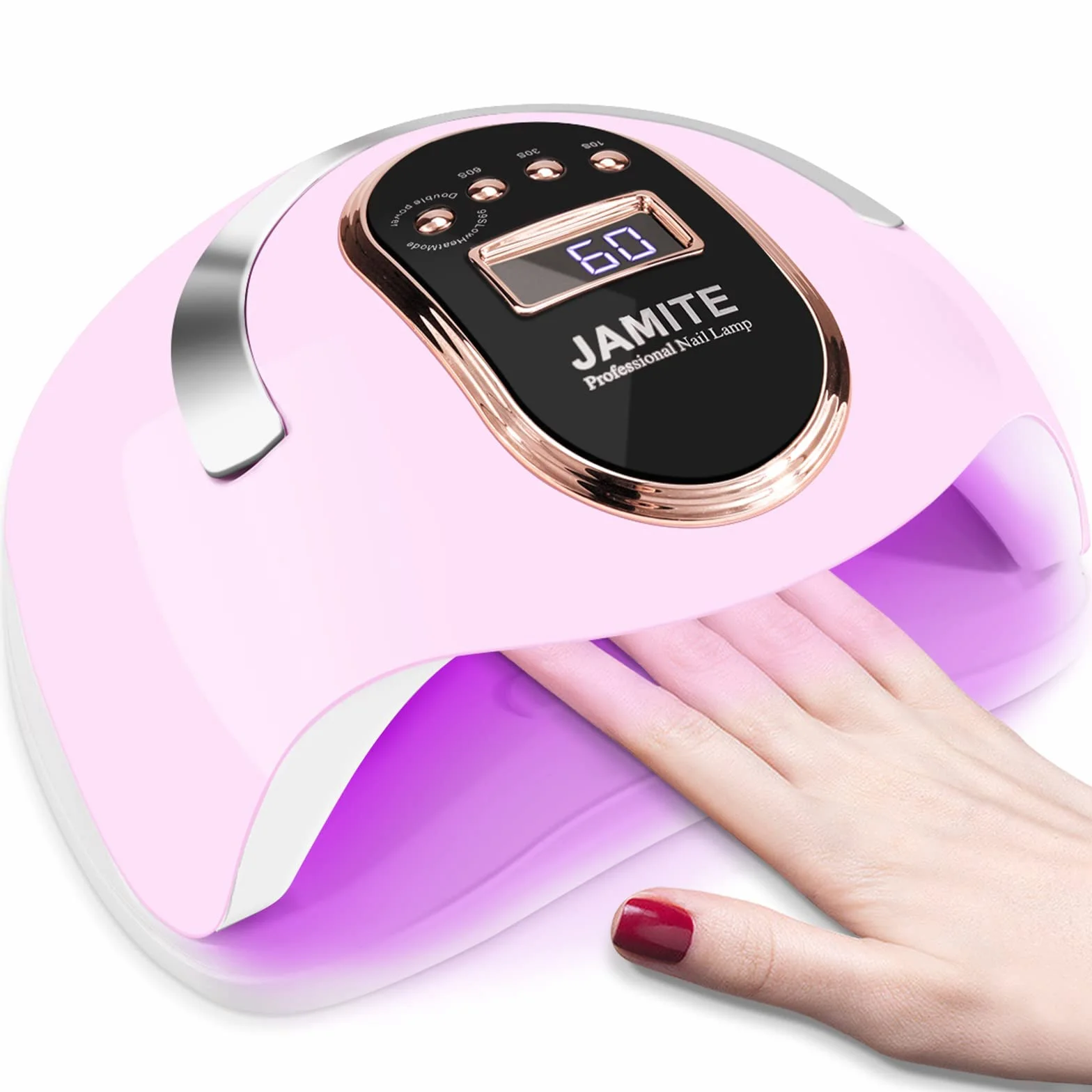 YUEHAO, Lámpara de Uñas LED 168W Secador Profesional Lámpara Ultravioleta Esmalte de Uñas con Sensor Automático, con 4 Temporizadores Manicura/Pedicura Salón