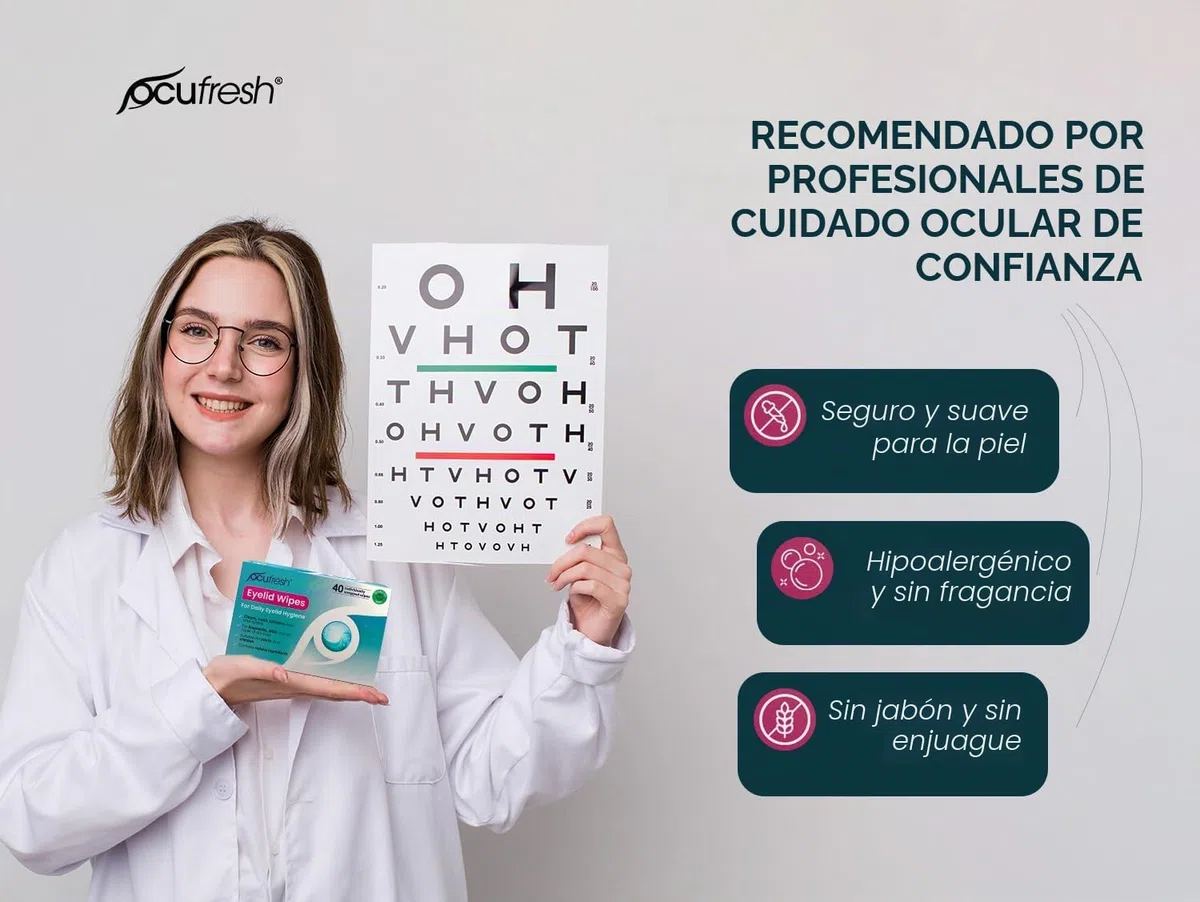 Toallitas para párpados de blefaritis, paquete de 20 unidades envueltas individualmente, removedor de maquillaje natural y alivio para ojos cansados