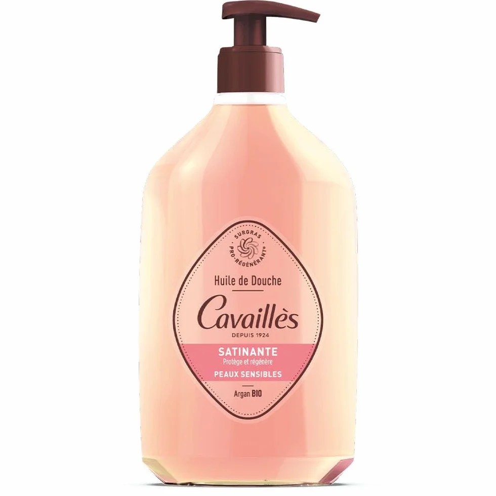 Aceite de ducha y baño orgánico argán satinado 250 ml piel sensible con sobregrasa activa Rogé Cavaillès