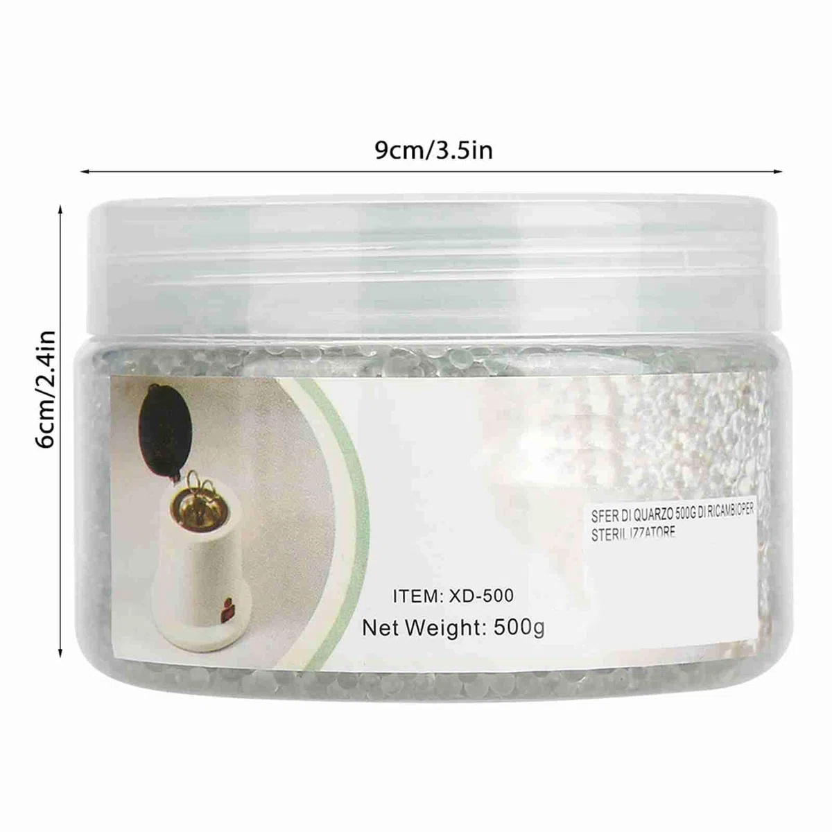 Bolas de vidrio de de cuarzo transparente de 500 g para caja de esterilizador de uñas de alta temperatura Cuentas de de sílice