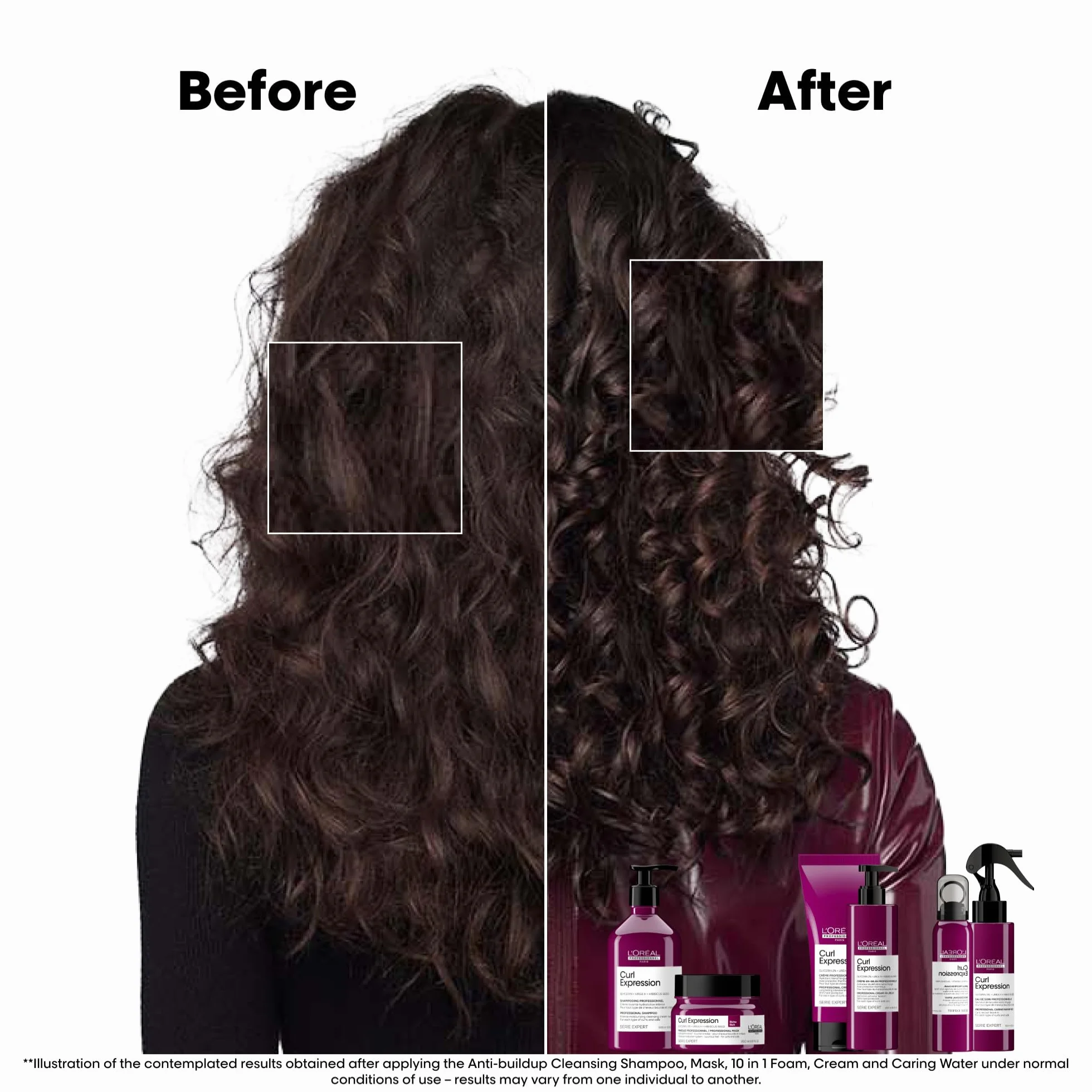 L'Oréal Professionnel Espuma definitiva para cabello ondulado y rizado, serie Expert, Curl Expression 10 en 1, crema en mousse, 250 ml