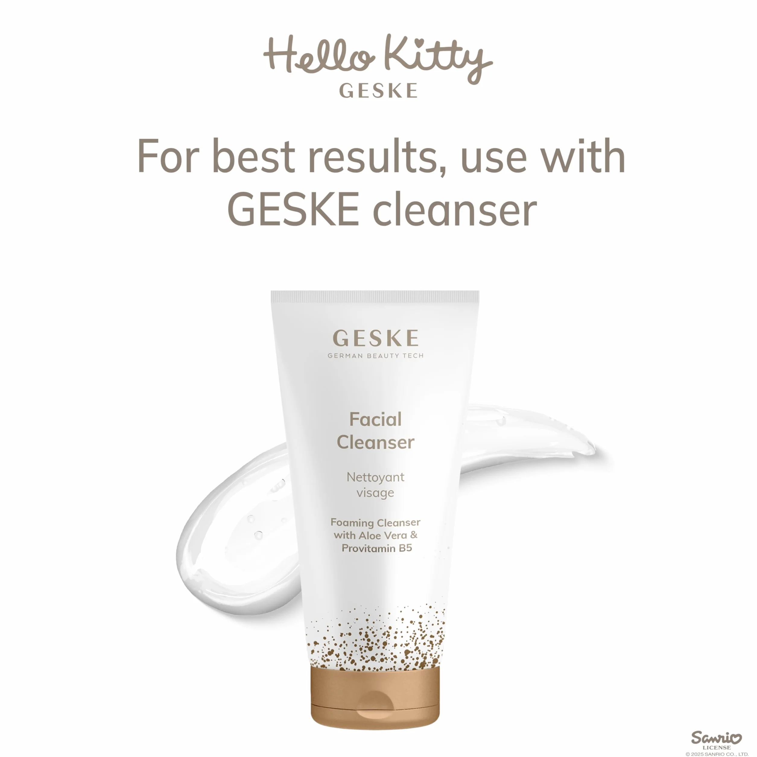 GESKE x Hello Kitty | Cepillo facial sónico SmartAppGuided™ | 4 en 1 | Cepillo de limpieza facial eléctrico | Cepillo de limpieza | Cepillo facial | Limpieza de la piel | Cuidado de la piel