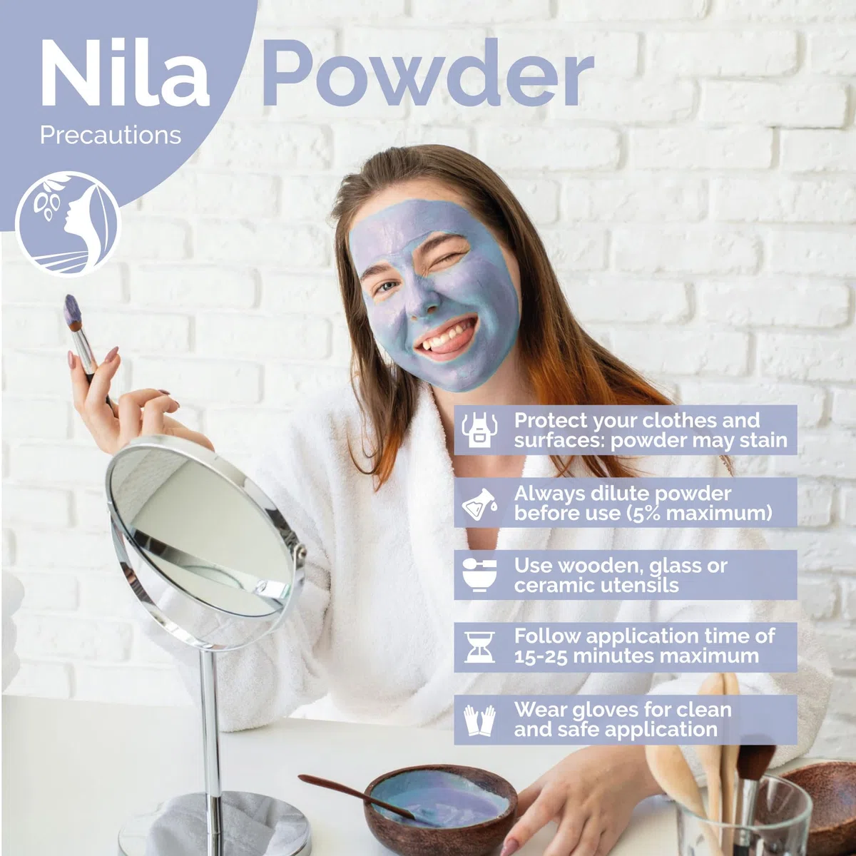 Fatima's Garden Polvo Puro de Nila Índigo 200g - Polvo Natural Marroquí para Cuidado Facial y Capilar - Exfoliante e Hidratante