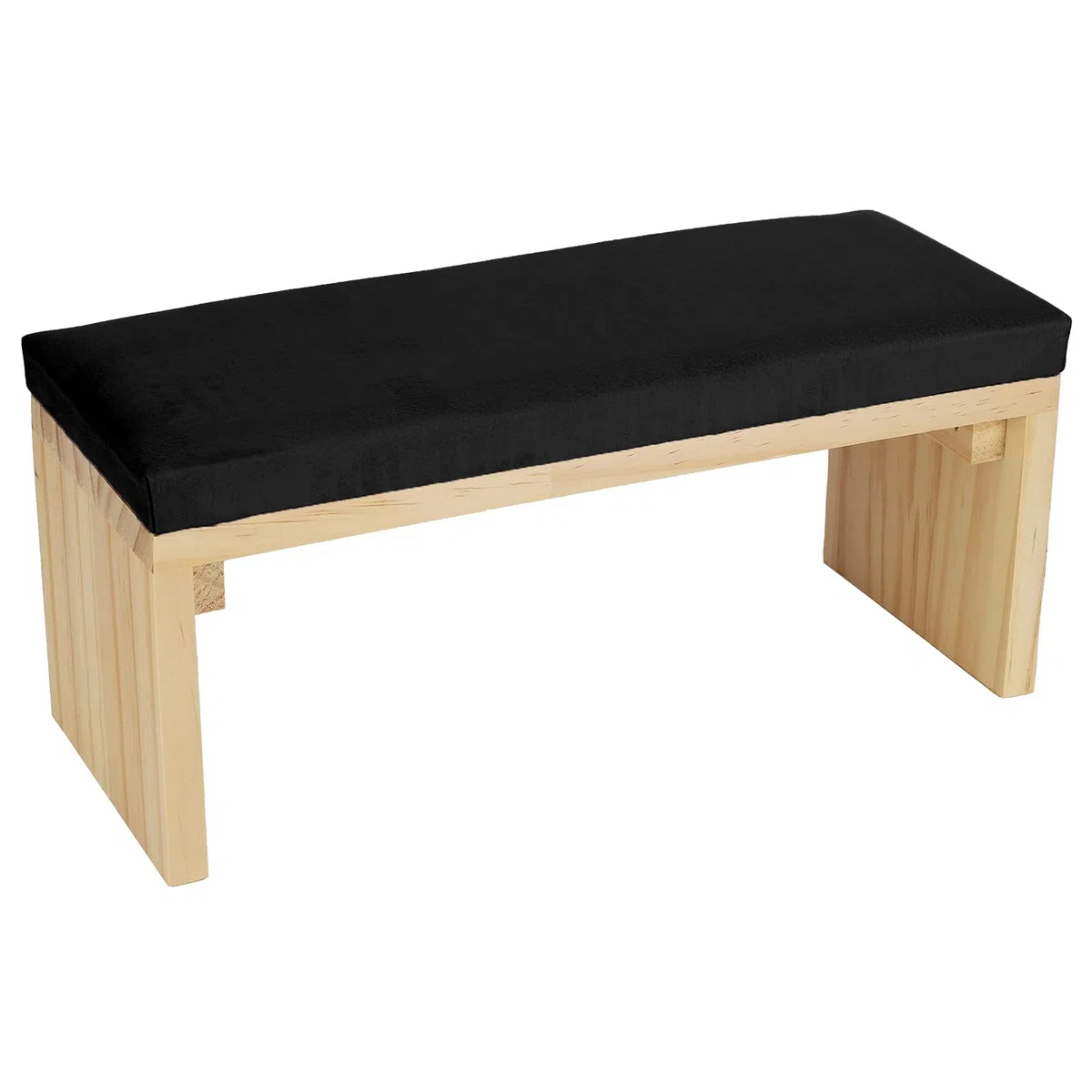 Reposamuñecas de manicura, reposamuñecas con soporte de madera, duradero y suave cojín de manicura de piel sintética para la mesa de uñas(negro)