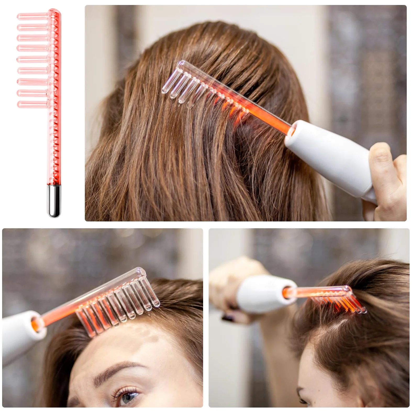 Varilla de alta frecuencia para la cara, pared de alta frecuencia con 6 sondas, acné de alta frecuencia, máquina facial de belleza para tonificar la piel, reducción de arrugas, acné, pérdida de