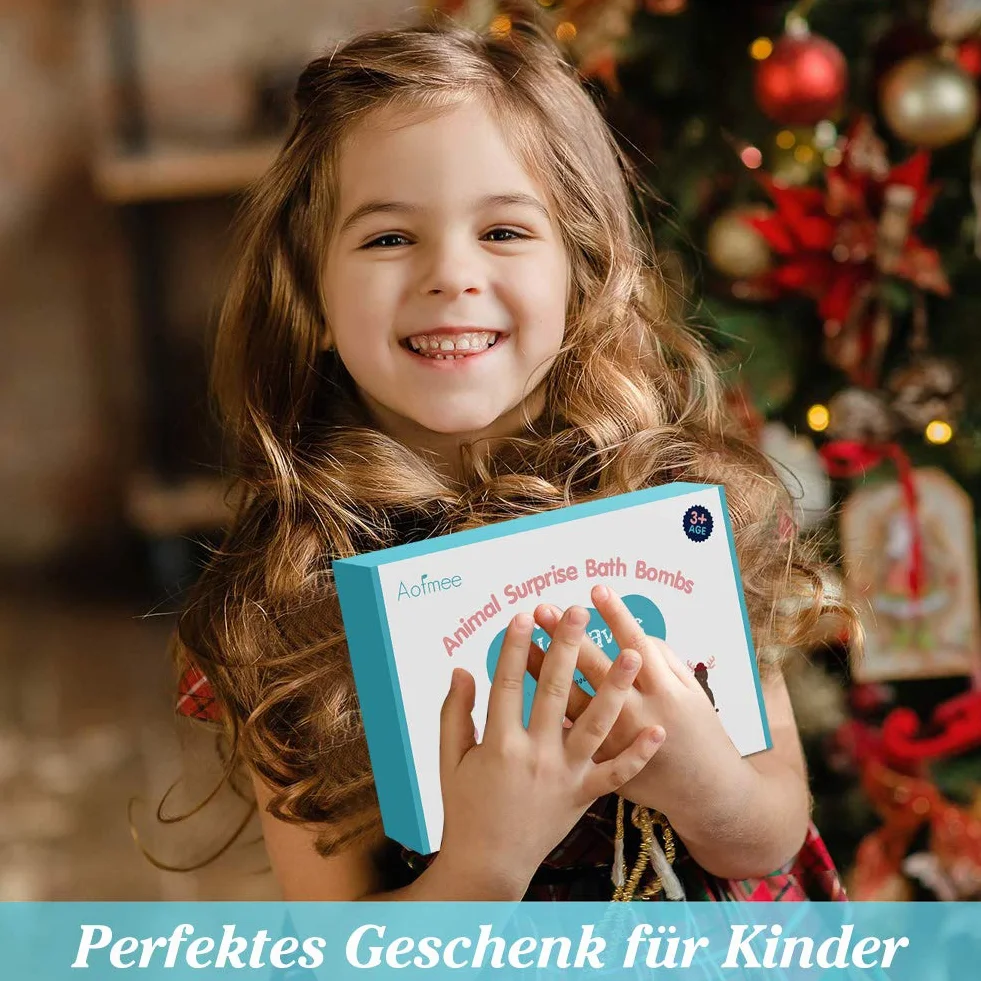 Bombas de Baño para Niños, con Juguetes Sorpresa, Sales Relajantes y Divertidos, Set de Regalo Cumpleaños Valentin Navidad para Amigas Mujer