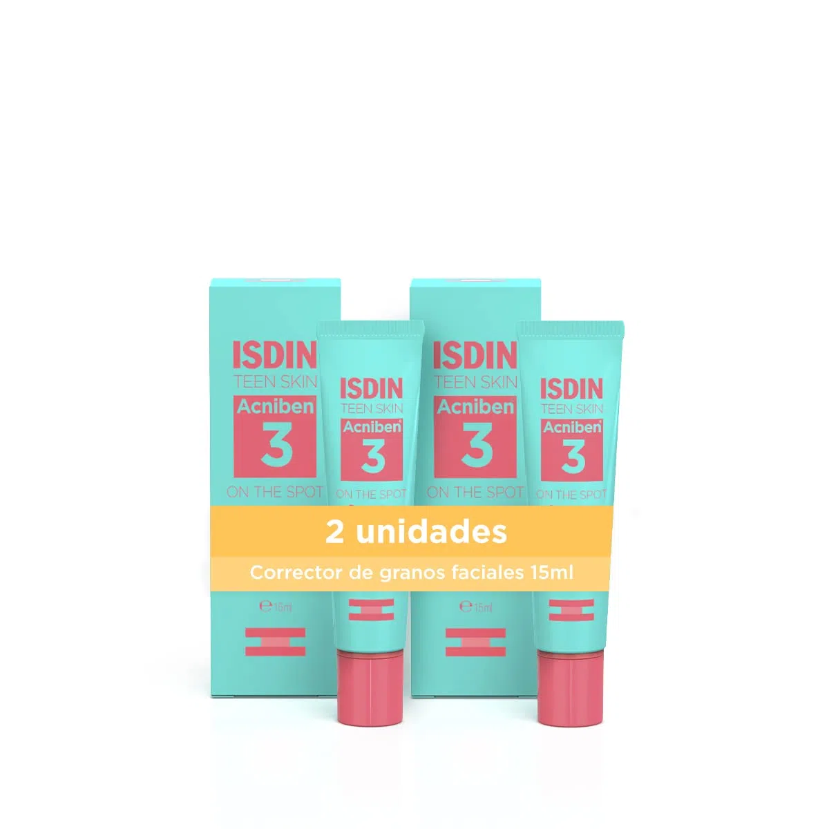 ISDIN ACNIBEN On The Spot, Gel Secante Corrector de Granos Faciales, Disminuye el Enrojecimiento y el Volumen del Grano, con Ácido Salicílico y Niacinamida