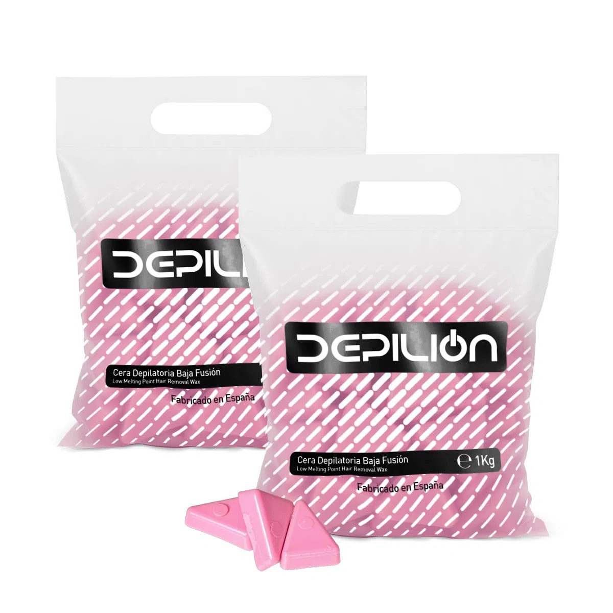 2 x Cera caliente 1kg Rosa | Cera baja fusión para depilación 1000gr | para pieles sensibles