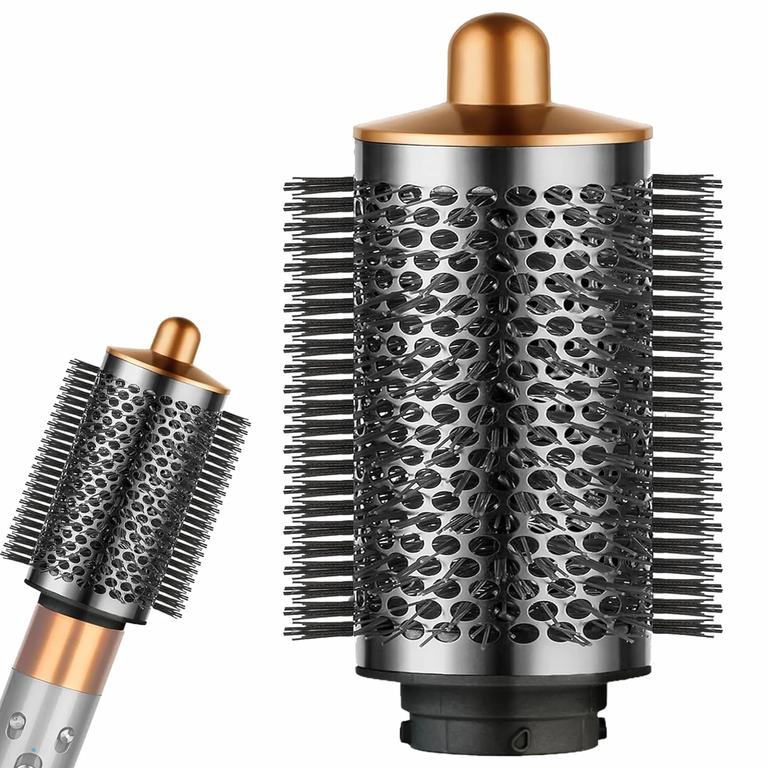 Cepillo redondo voluminizador mejorado para Dyson para accesorios Airwrap, cepillo voluminizador para pelo liso, dorado