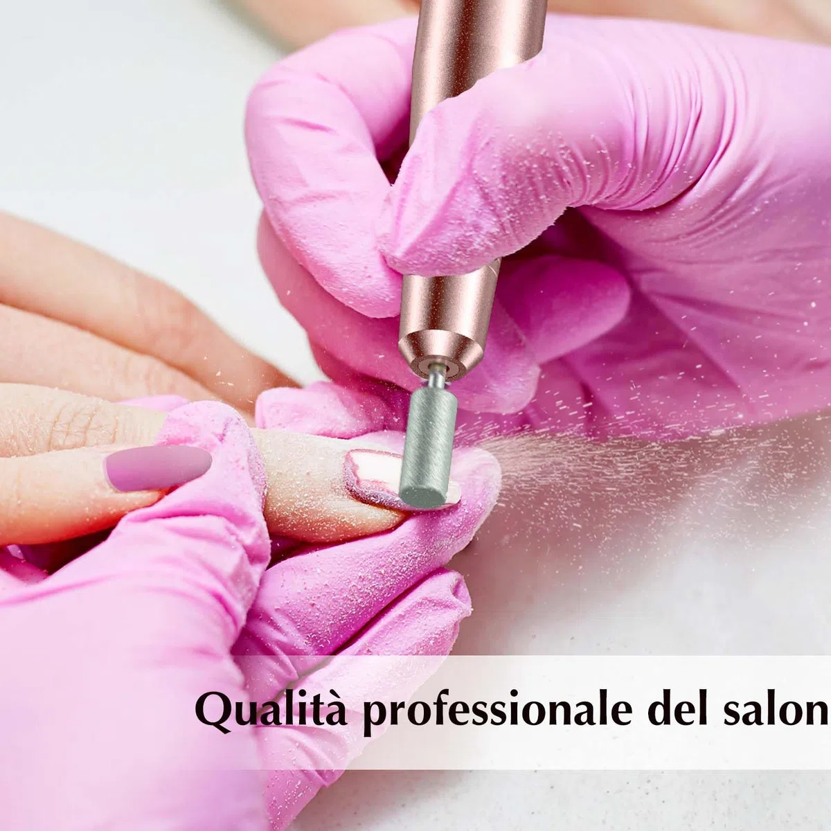 COSLUS - Lijadora de uñas eléctrica para uñas de gel, velocidad y sentido de rotación ajustable, kit de manicura y pedicura, lima de 0 ngles eléctrica para uñas de gel, profesional