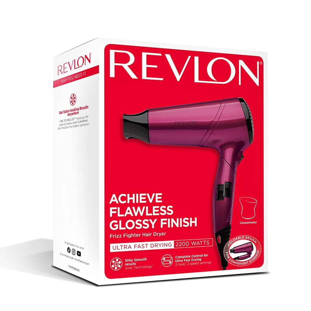 Revlon RVDR5229 Secador Perfect Heat Frizz Fighter, 2200W, Mango plegable