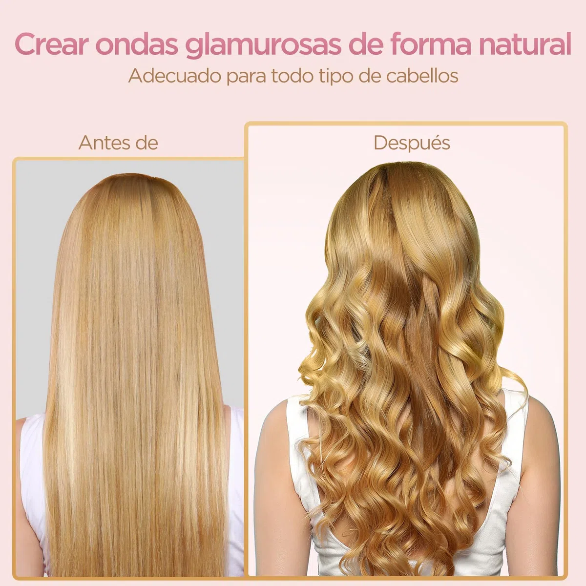 BESTOPE MIX 25 mm Rizador de Pelo Multi-Temperatura, Ondas y Rizos Grandes, Calentamiento Rápido Con Control Preciso de Temperatura Cada Cinco