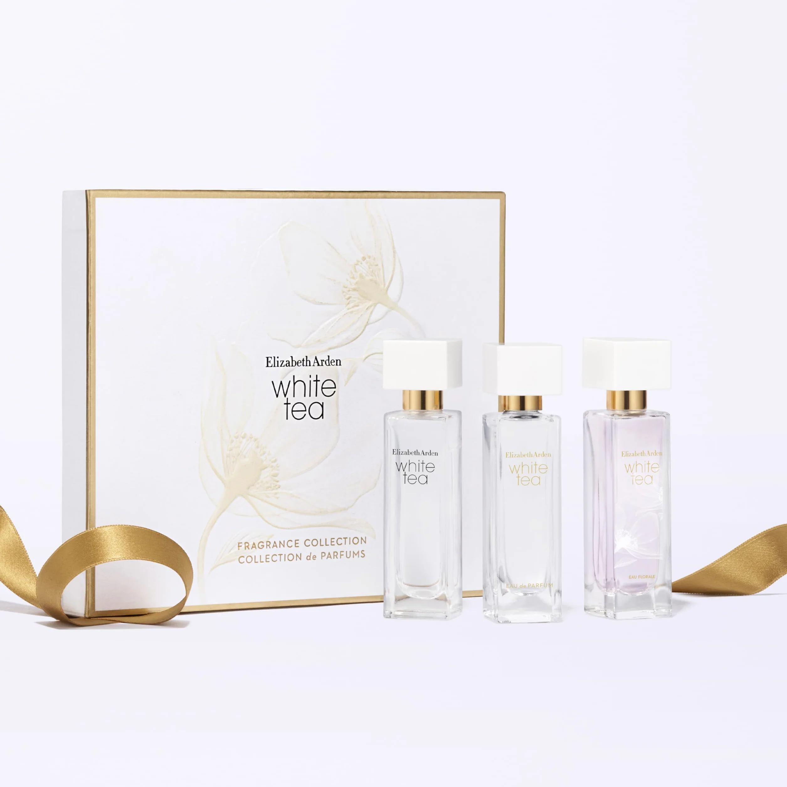 Elizabeth Arden, Juego de regalo de té blanco, Fragancia floral y vibrante, 3 miniaturas de 10 ml, regalo para mujeres