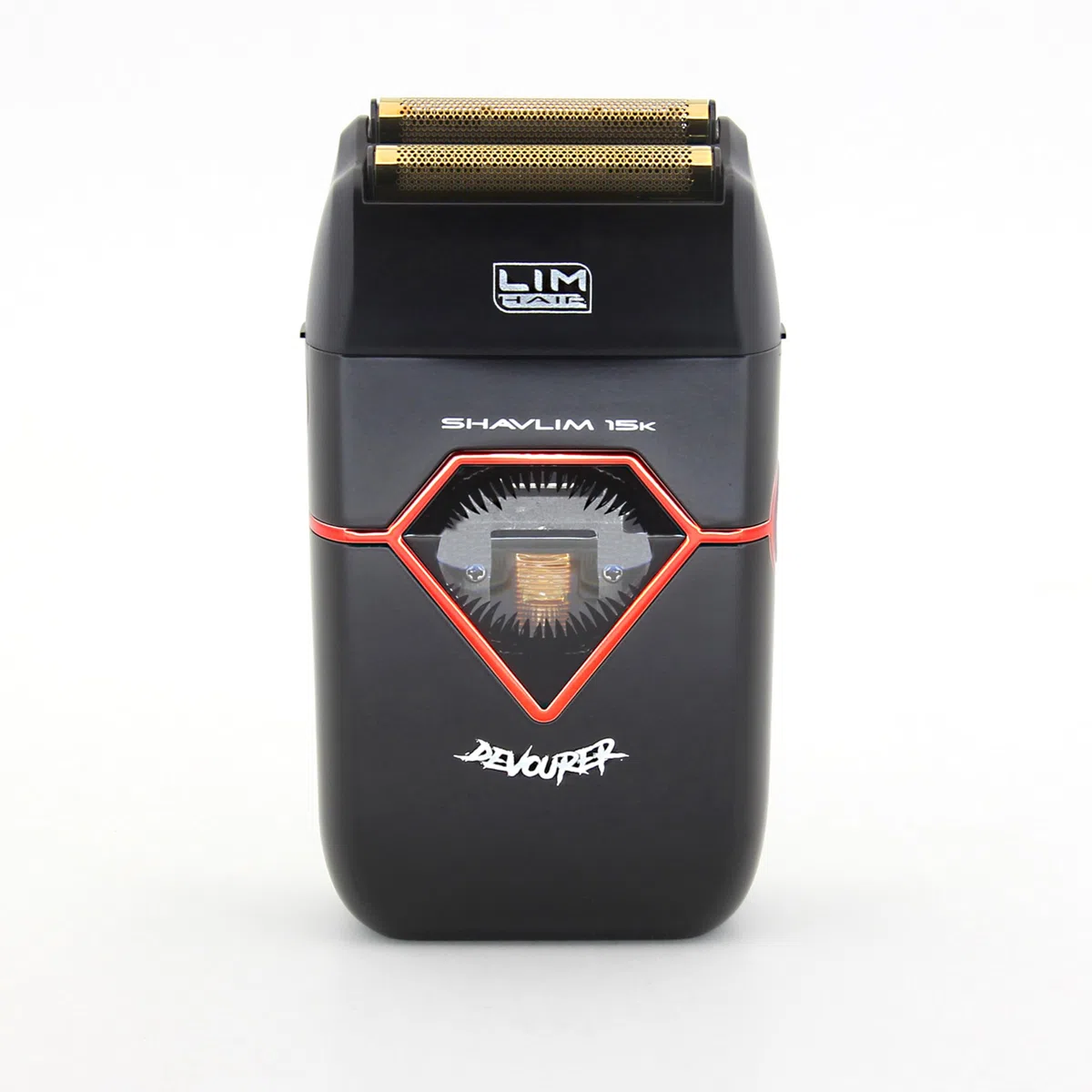 Afeitadora profesional LIM HAIR SHAVLIM 15k DEVOURER para profesionales cualificados. Motor VECTOR 15.000 rpm, Doble cuchilla Titanio hipoalergénico, ZERO Effect, Batería Litio, Sistema control par