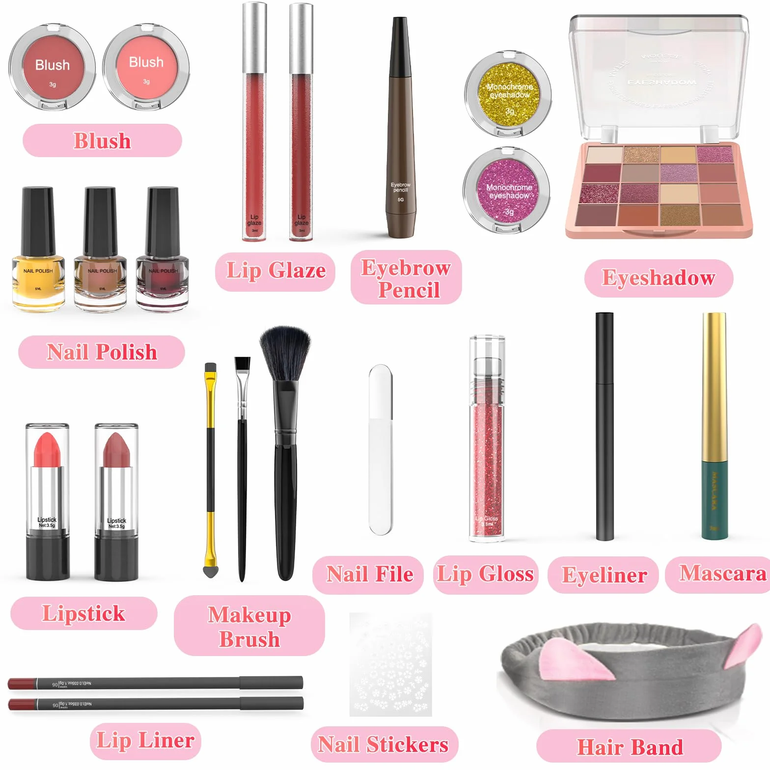 Aifanciey Calendario Adviento 2025, Makeup Set de Maquillaje Calendario de Adviento con 24 de Cosméticos, Regalo ideal para de Nochebuena, Navidad, Festival