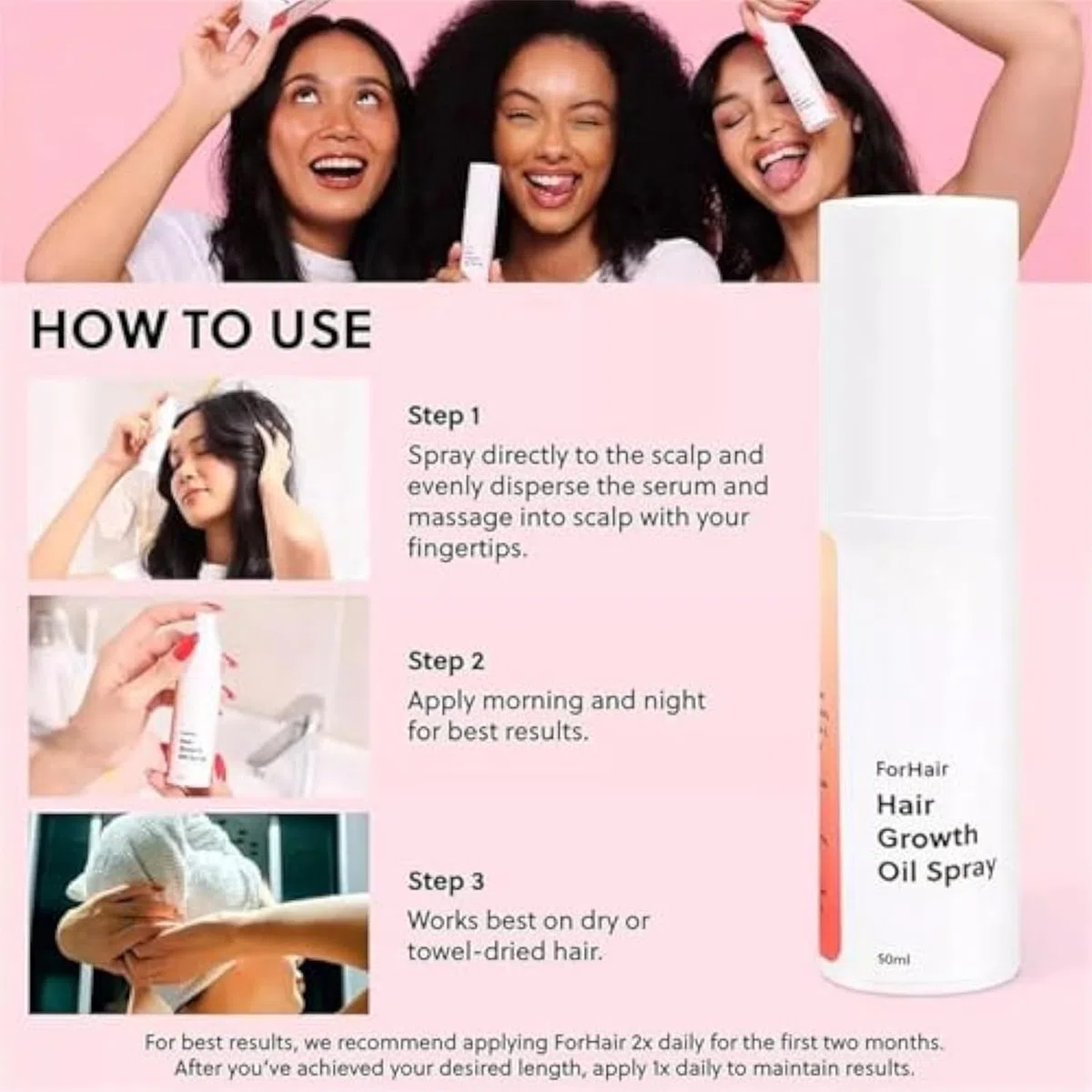 Aceite de Crecimiento Natural Avanzado para el Cabello No Grasiento - Fortalecedor y Engrosamiento del Cabello, Nutritivo para el Cuero Cabelludo (3pcs)