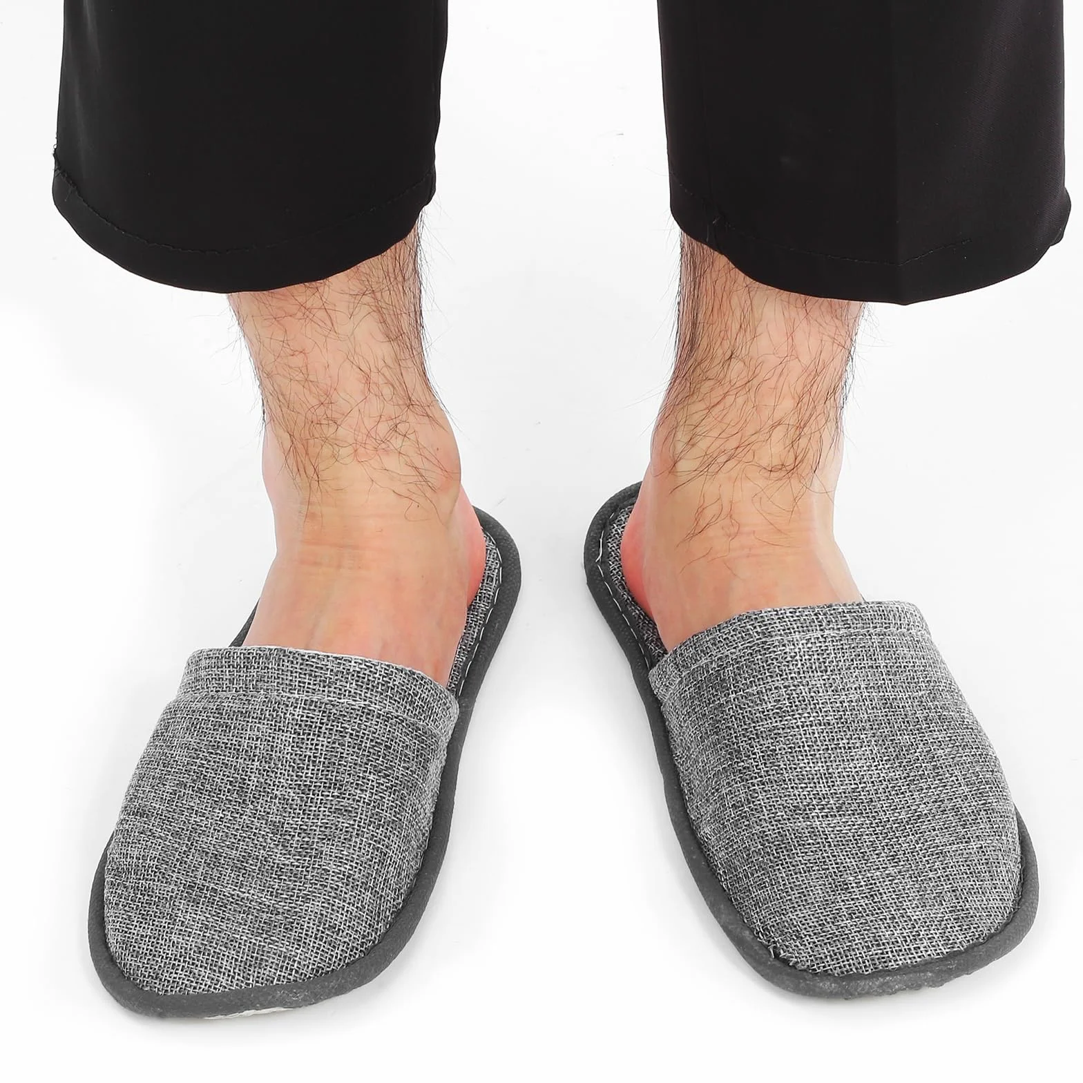 Healifty Pantuflas de spa desechables para hotel, cómodas, unisex, para viajes, bodas, fiestas nupciales, color gris, 20 unidades