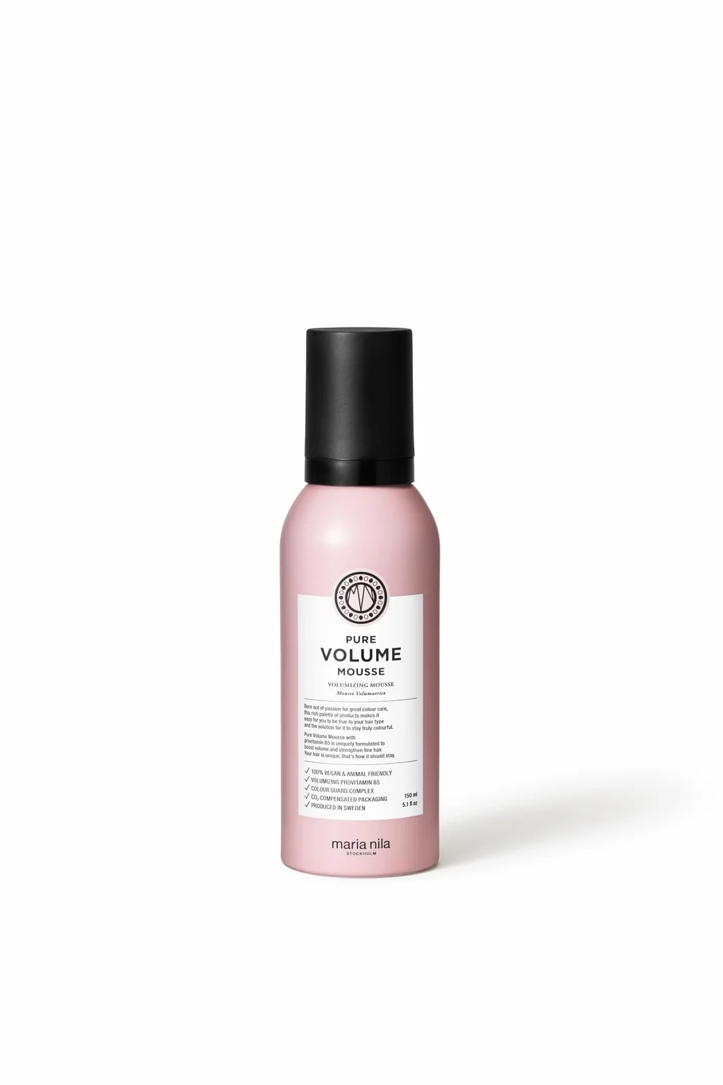 Maria Nila Pure Volume, La vitamina B5 aporta volumen al cabello fino, 100% vegano y libre de sulfatos/parabenos