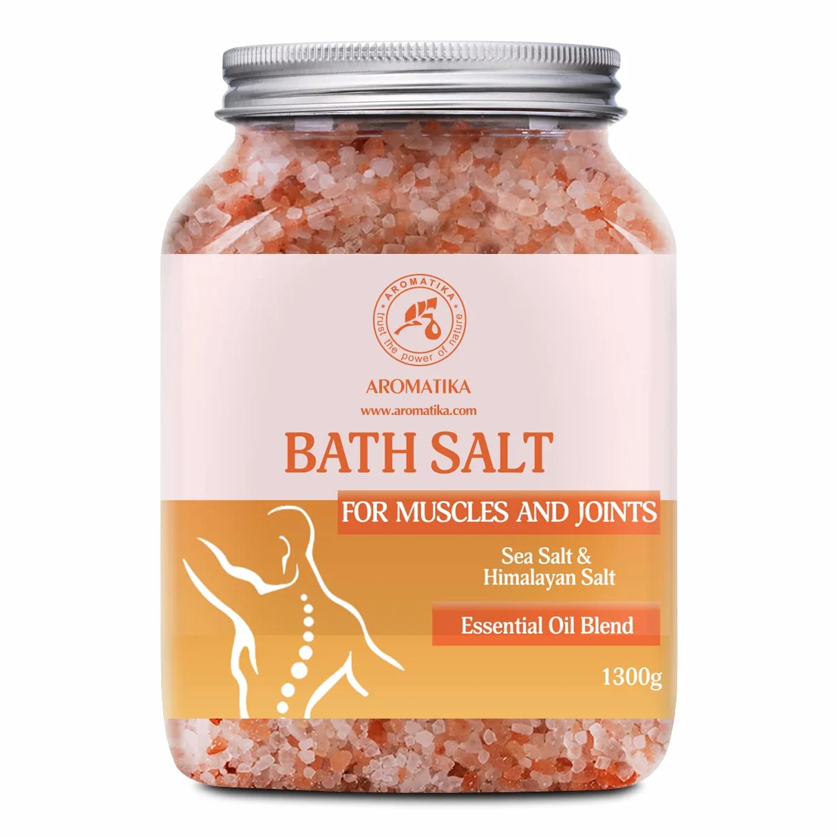 Sales de Baño Articulaciones & Músculos 1300g - Aceites Esenciales de Lavanda & Salvia & Romero - 100% Natural Sales Marinas - Calma los Músculos Cansados - Desintoxica - Relajación