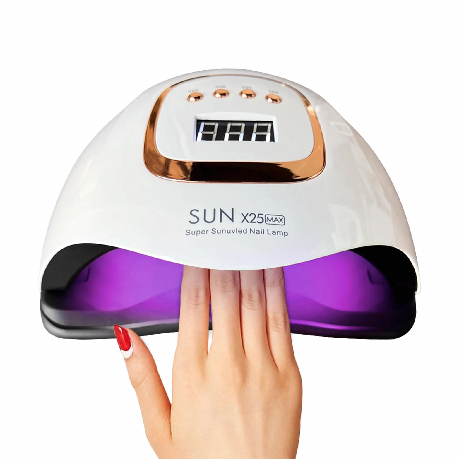 Lámpara de uñas UV LED de 380 W, con 81 perlas LED, secador profesional para esmalte de gel, luz UV con 4 ajustes de temporizador, sensor automático, pantalla LCD