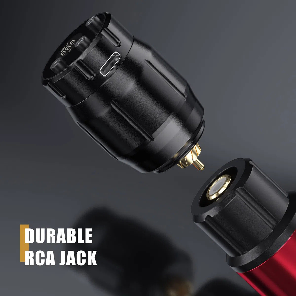 Fuente de Alimentación para Tatuajes Inalámbrica 1500mAh batería del tatuaje con Pantalla Digital LED para Bolígrafo Máquina de Tatuar conector RCA
