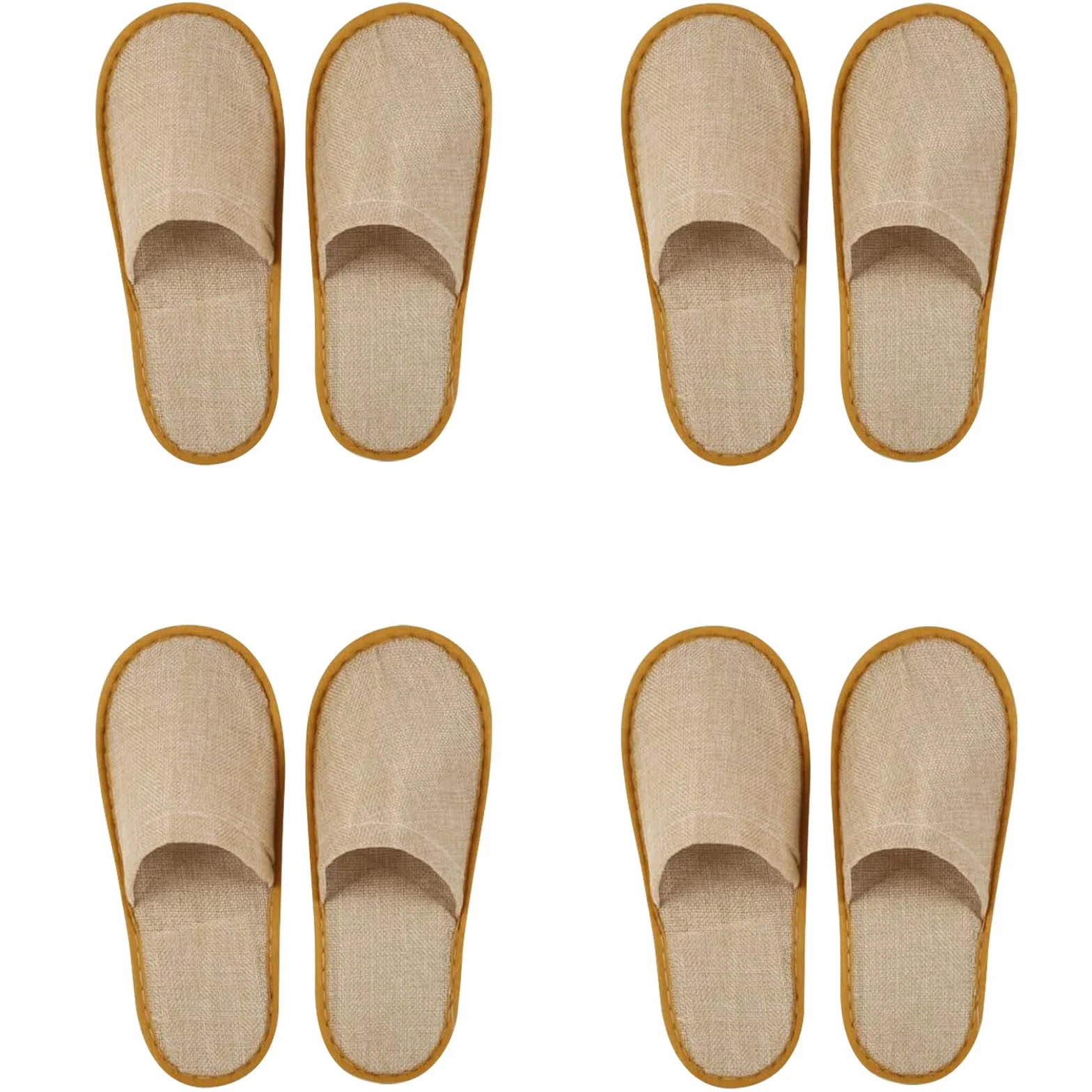 Hotel Comfort Slippers, 4 Pares Zapatillas de Viaje, Desechables Antideslizantes (Talla Eu 37-43)