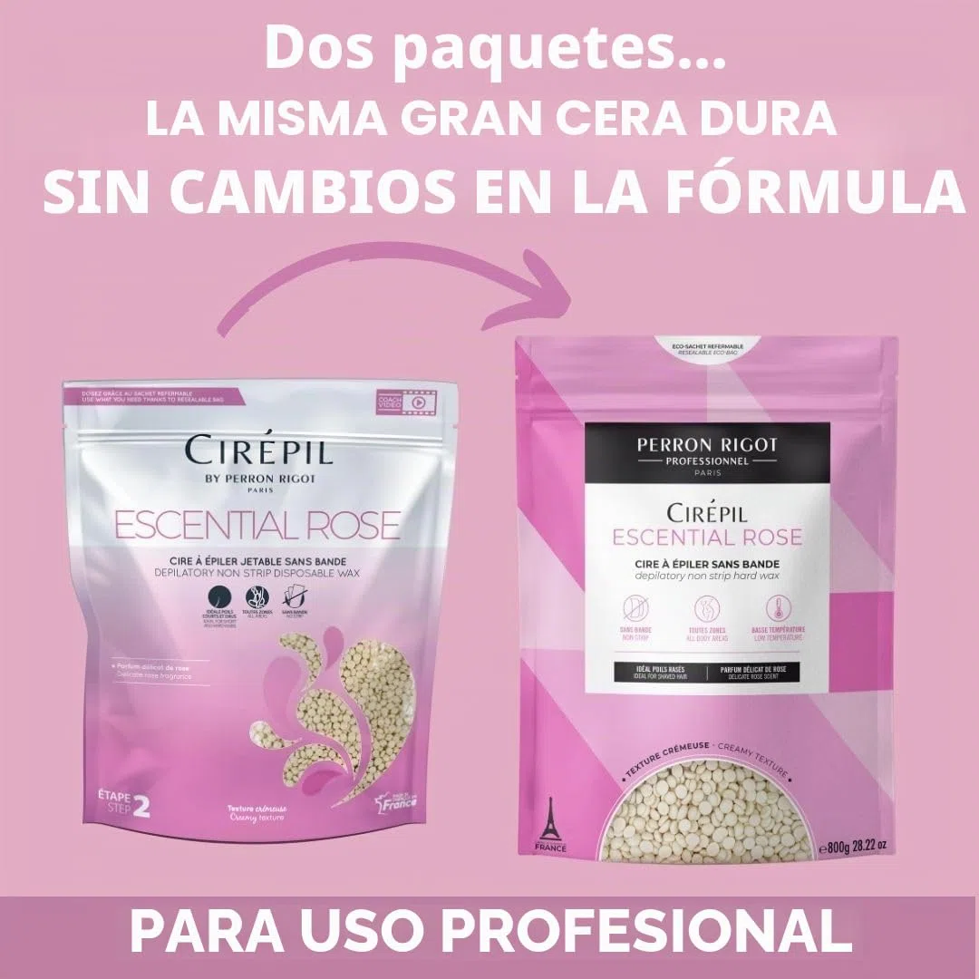 Cirepil Escential Rose - Cera caliente (805 g)