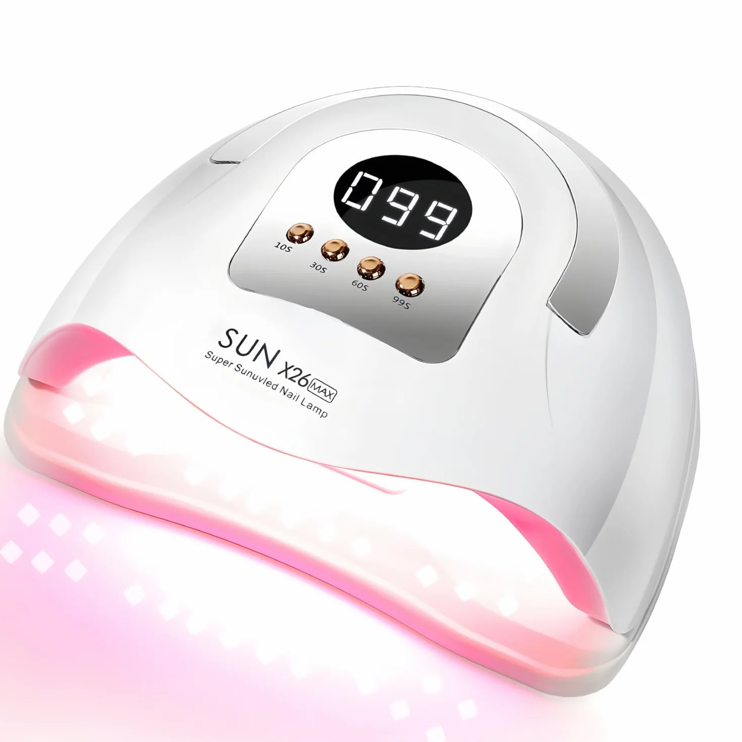 Lámpara Profesional UV LED para Uñas 380W, 81 LEDs, Sensor Automático y 4 Temporizadores, Secador para Manos y Pies