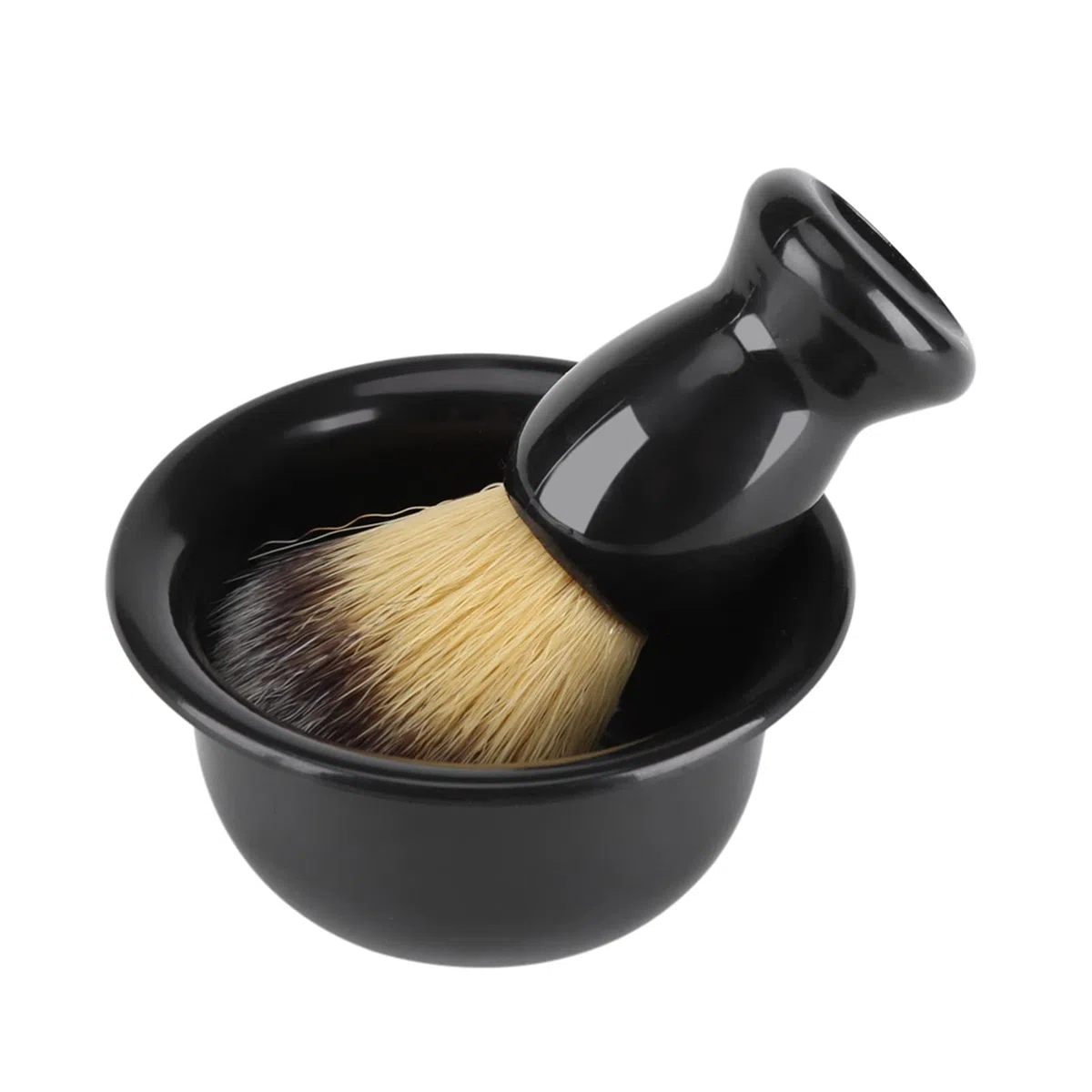 Kit de afeitado manual de seguridad con soporte, cepillo de afeitar de tejón, tazón de afeitar de espuma, kit de afeitado para barba de hombres con mango de acero inoxidable y madera, regalo para