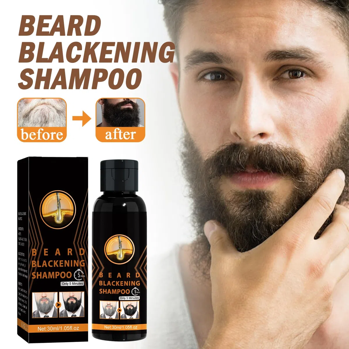 Tinte Para Barba Hombre, Tinte Barba Hombre, Barra De Champú para Oscurecer la Barba, Color de Barba Negro, Barra de Champú para Oscurecer el Cabello, el Cuidado Diario de la Barba