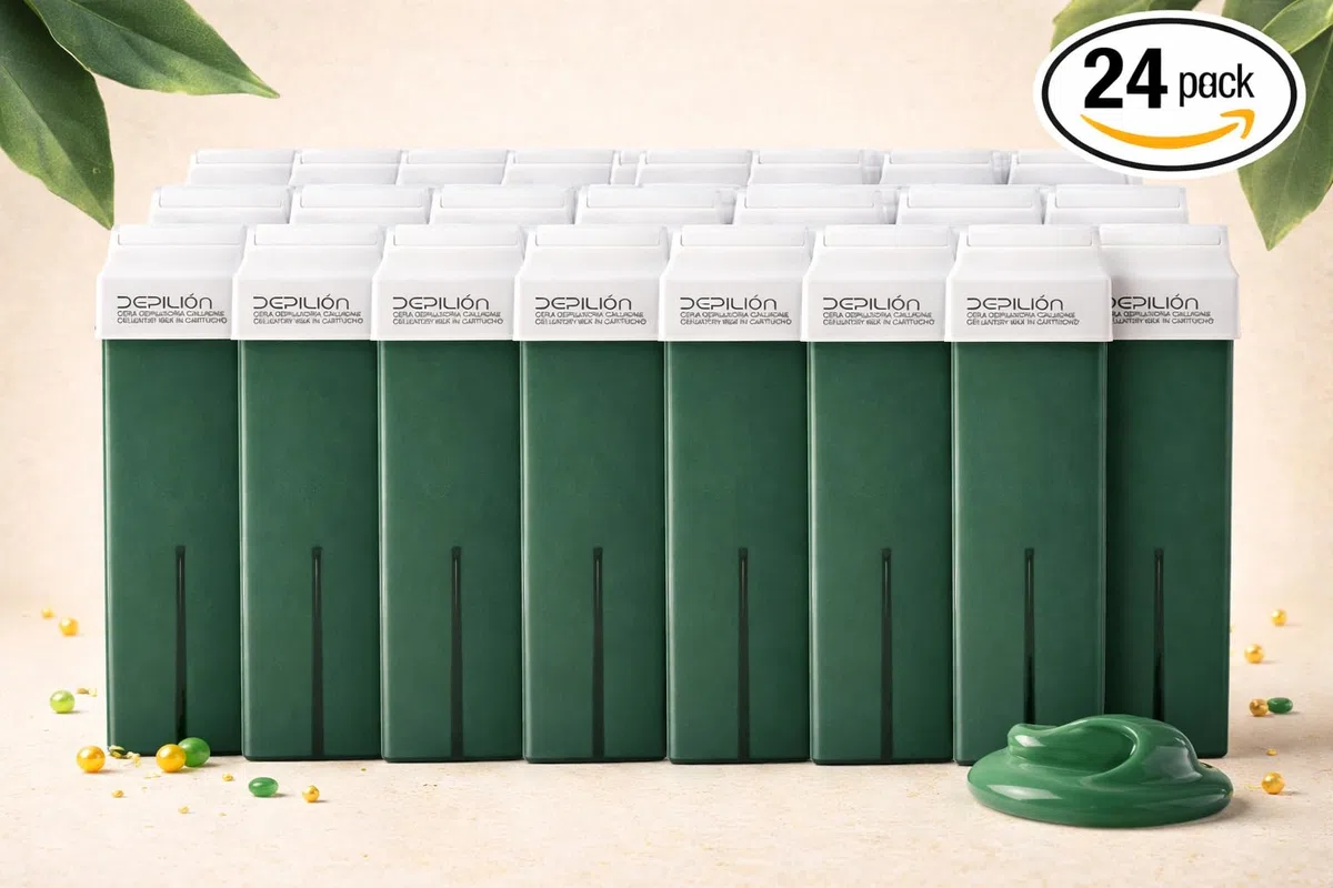 Caja de 24 x Cera Roll On cartuchos de 100ml Aloe Vera - Roll-on Cera para depilación