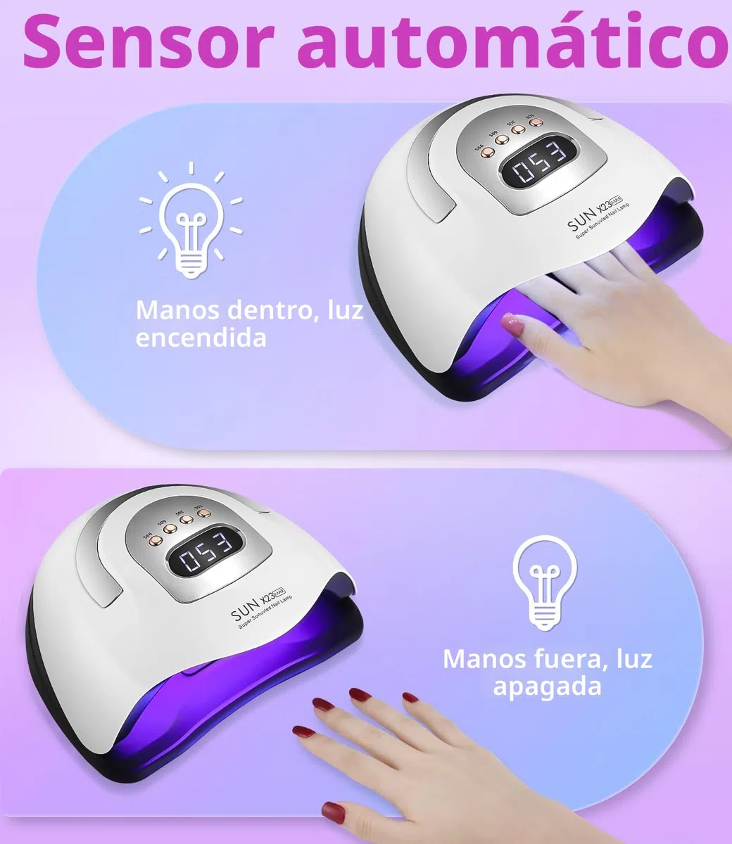380W Lámpara de Uñas UV LED, 81pcs de cuentas LED Profesional Curado de Esmalte de Gel Secador de Uñas Rápido, con Función de Temporización para Manicura/Pedicure Nail Art en el Hogar y Salón