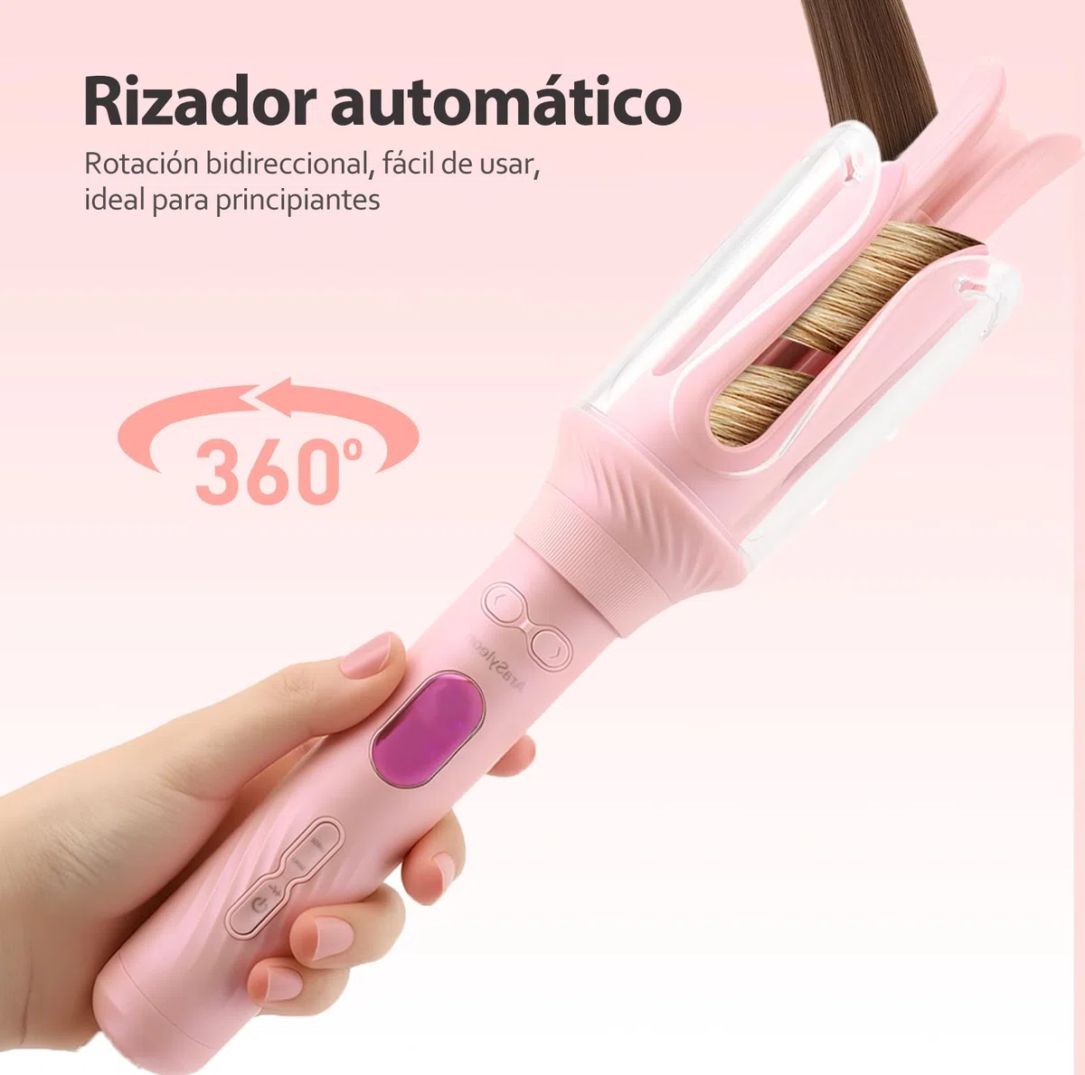 Rizador de Pelo Automático 3 Tamaños (28/32/40mm) - 30s Calentamiento, 12 Niveles Temperatura, LCD, Billones de Iones, Rizador Pelo Automatico
