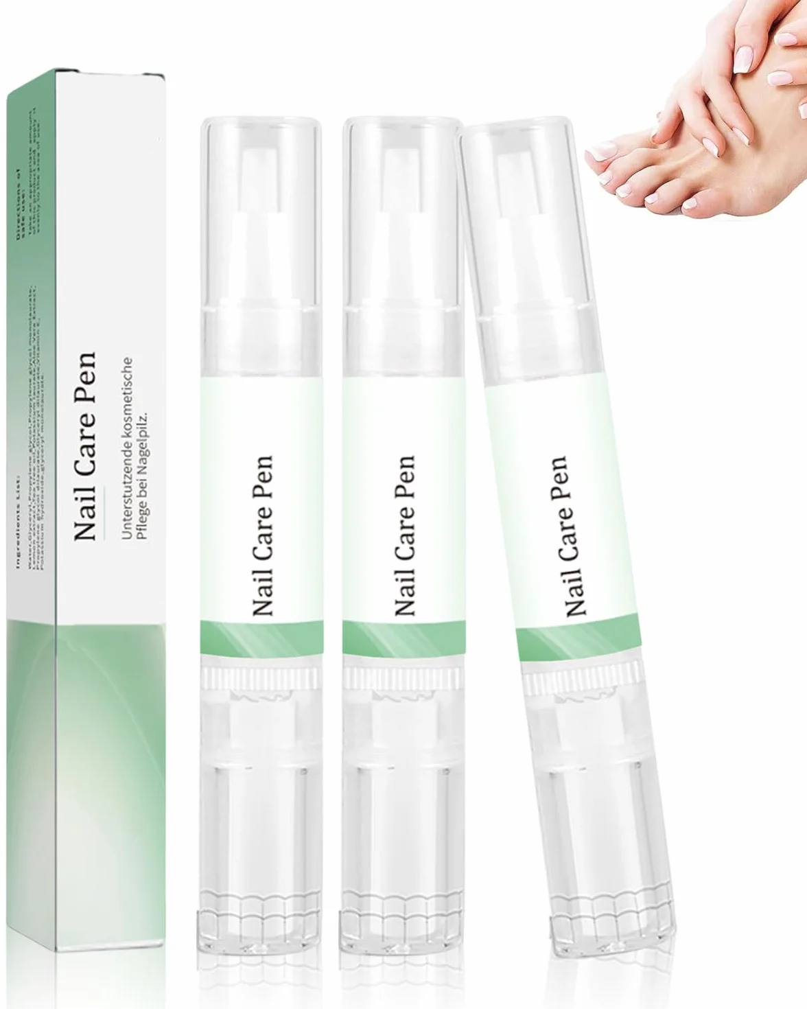 3 piezas Nail Care Pen,Lápiz para el Cuidado de las Uñas de con Aceite de Árbol de Té, Aceite Cutículas Uñas, Endurecedor Uñas, Fortalecedor de Uñas para Uso Externo