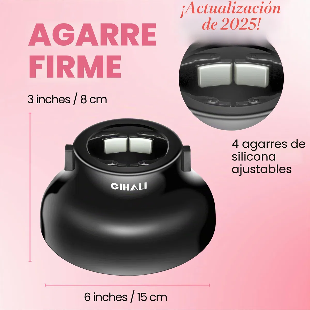 difusor Universal para secadores de pelo con boquilla de diámetro 4,3-6,6 cm, Hair holding fuerte", para pelo rizado u ondulado, para rizos sin frizz (Negro)
