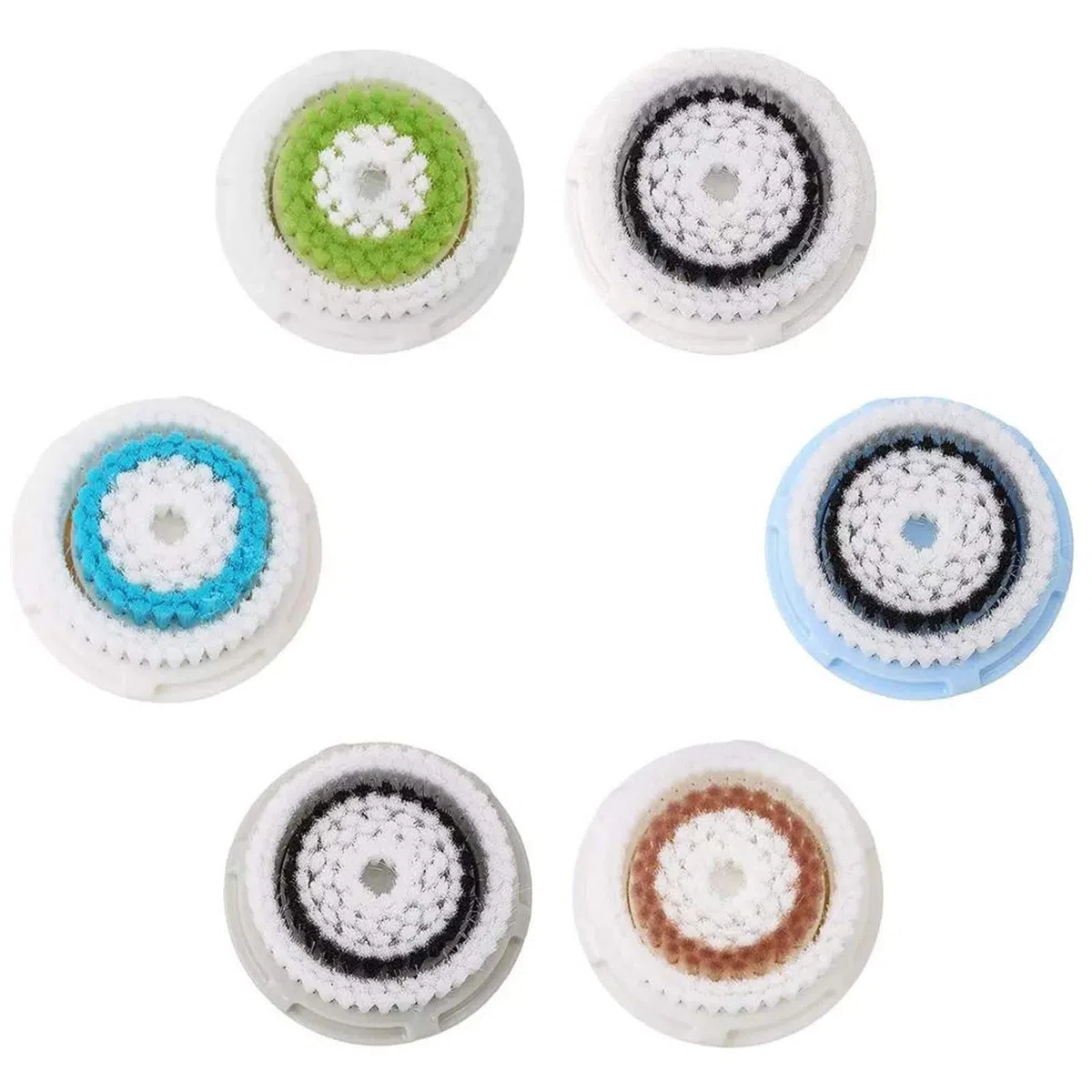 Paquete de 6 cabezales de repuesto para poros profundos para piel facial y acné, cepillo exfoliante para masajeador facial para Clari-sonic Brush-mo Si-erra