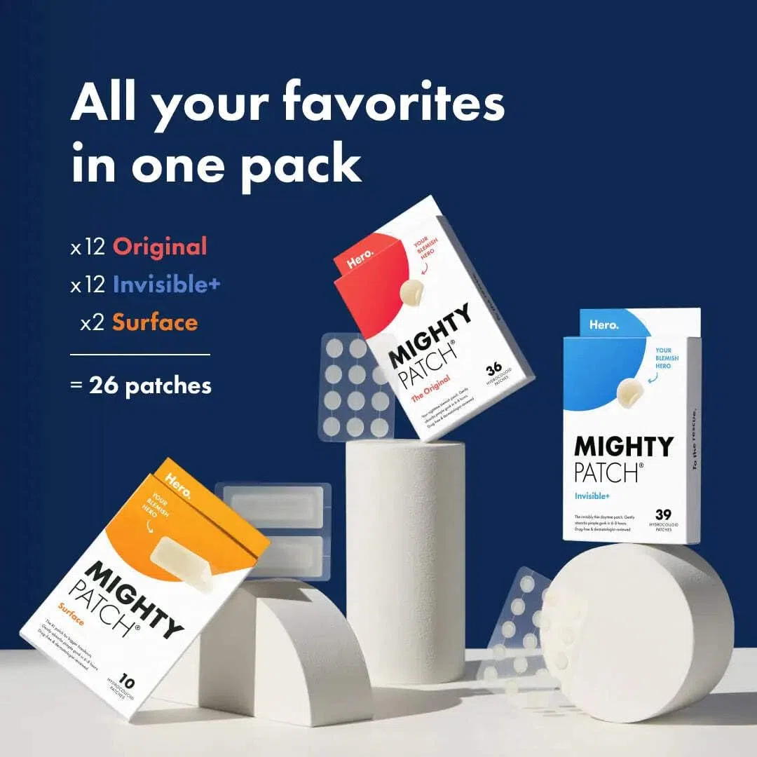 Mighty Patch Hero Cosmetics, paquete variado, 26 parches