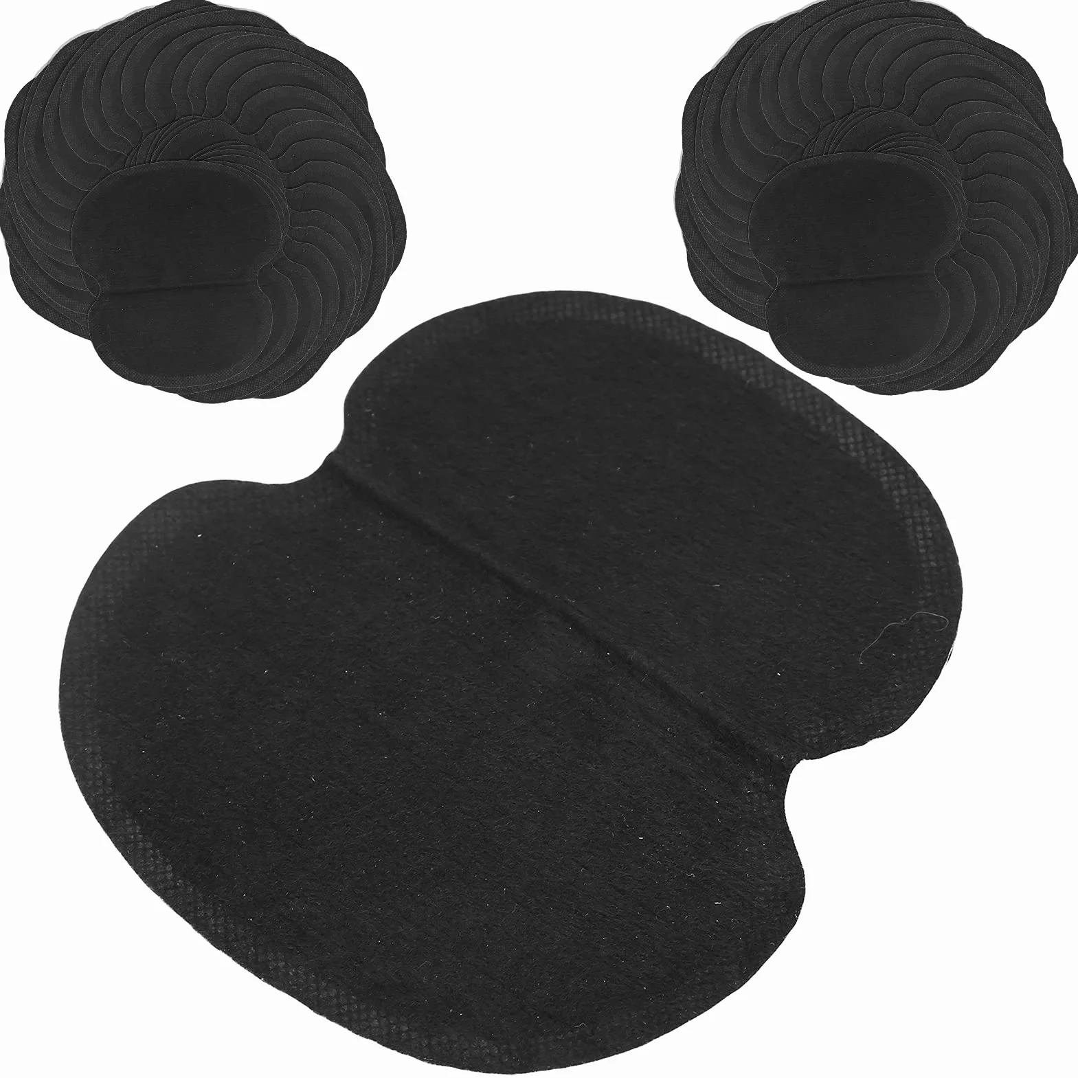 60 uds. Almohadillas para el Sudor de las Axilas, Ropa de Vestir de Tela No Tejida, Almohadillas para el Sudor de las Axilas, Almohadillas Negras para el Sudor para Mujeres,