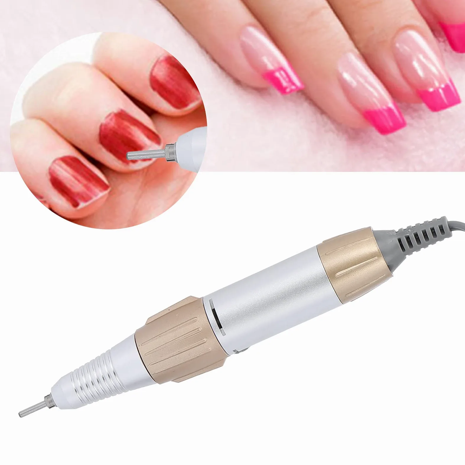 35000 RPM pluma de taladro de uñas eléctrica, de repuesto para taladro de uñas, herramienta de manicura y pedicura para uñas acrílicas, herramienta de arte de uñas de bajo ruido para uso