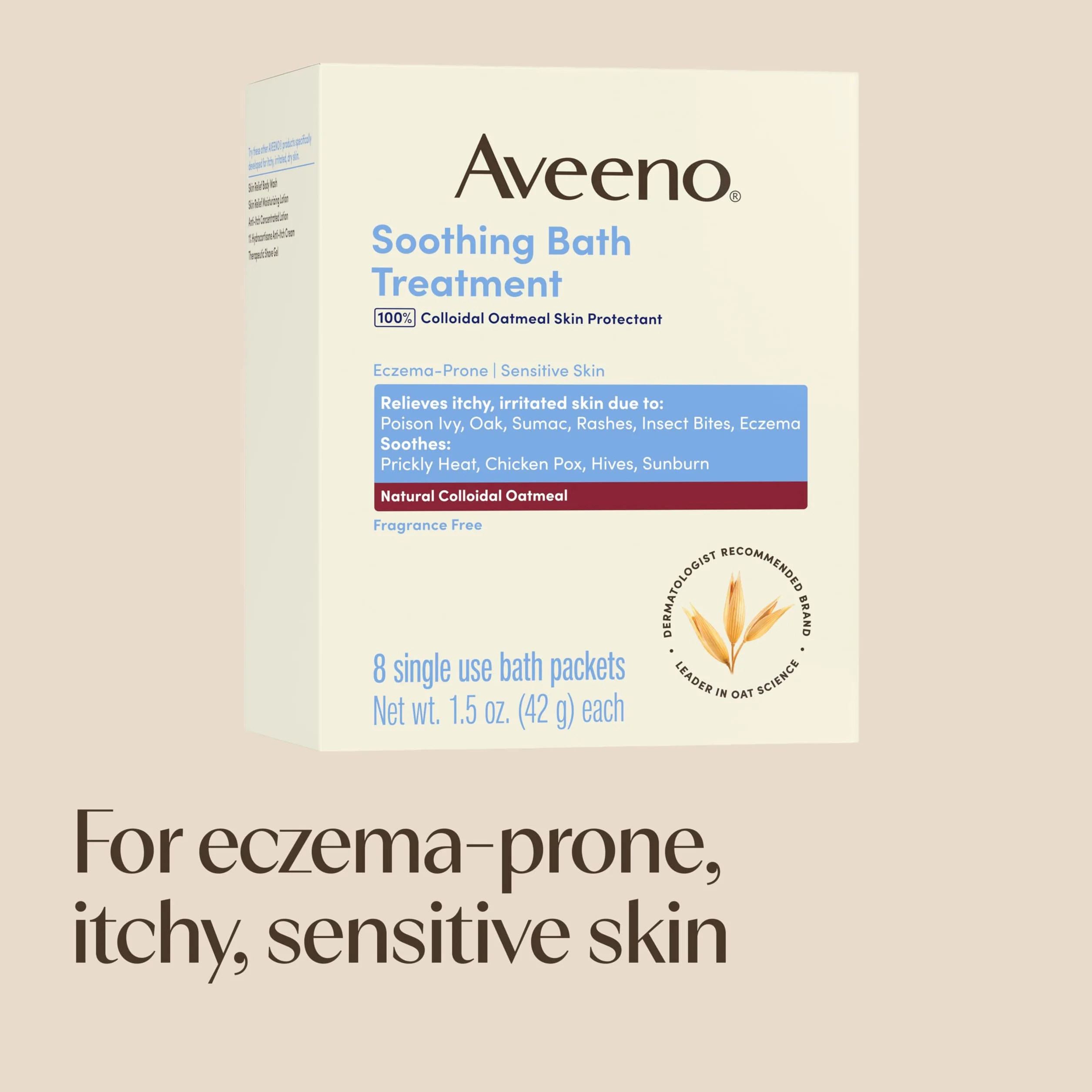 Aveeno Soothing Bath Treatment, 8 Count, net wt. 1.5oz. by Aveeno
