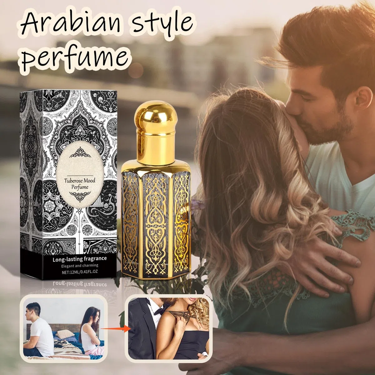 Perfume árabe para hombre, de perfume árabe - Perfume diario de | Perfume diario para mujer de larga duración, perfumado natural único para vacaciones, citas