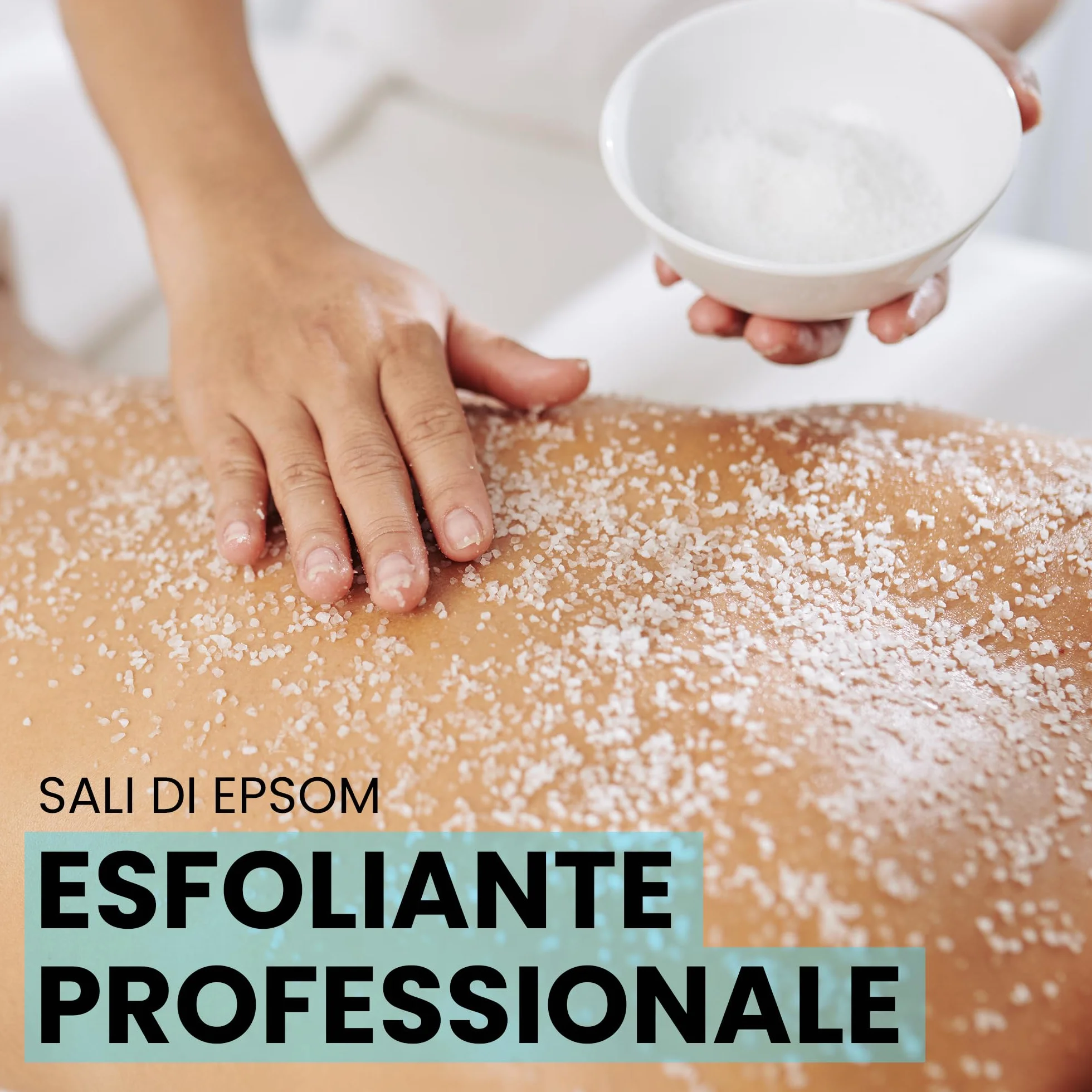 Magnesio, Sales de Epsom Naturales: Para Baño de Pies y Exfoliación, Piernas Cansadas, Mejora la Circulación e Hidrata la Piel | Baño Muscular Deportistas, 2.5 kg