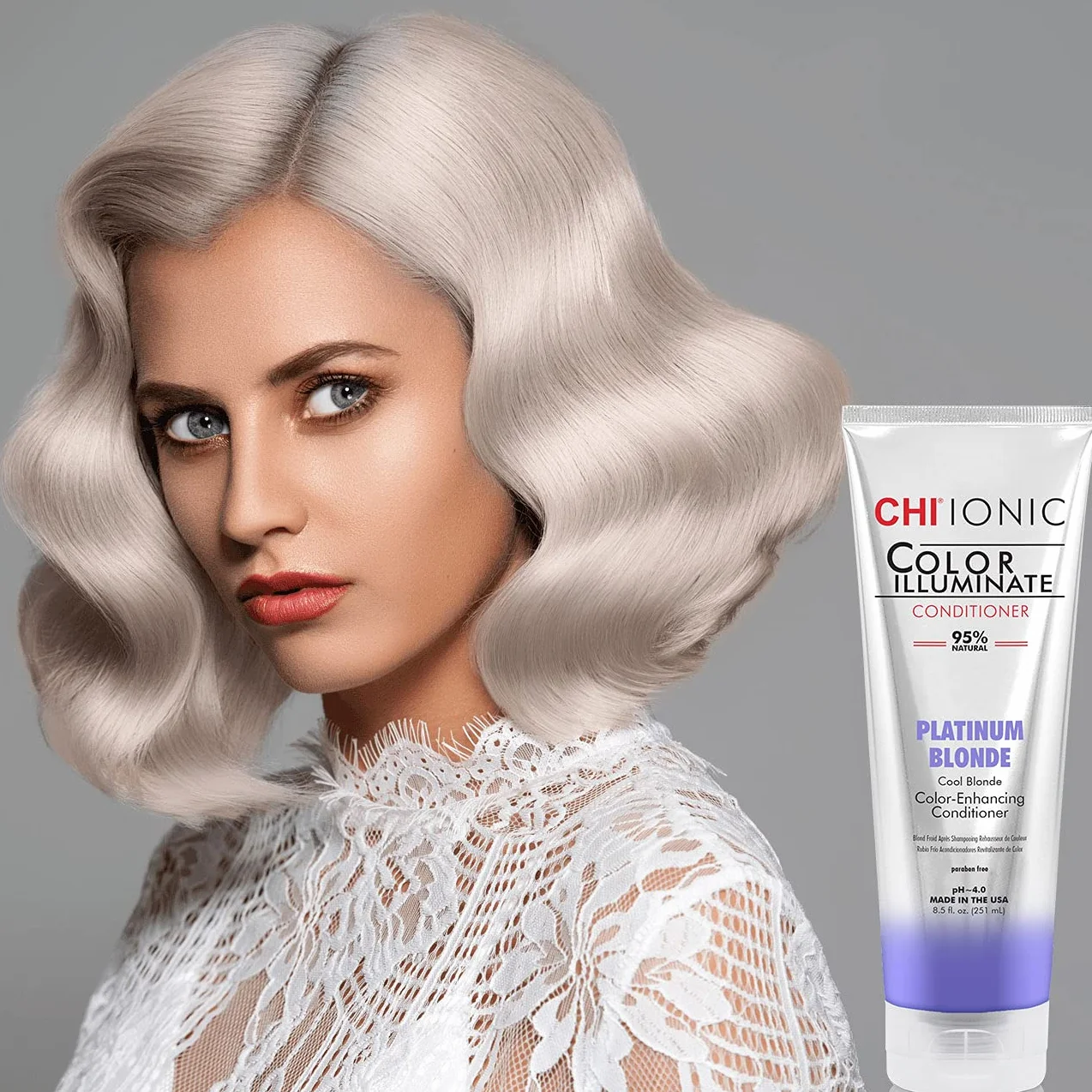 Farouk Chi Color Illuminate Platinum Blonde Acondicionador 355ML